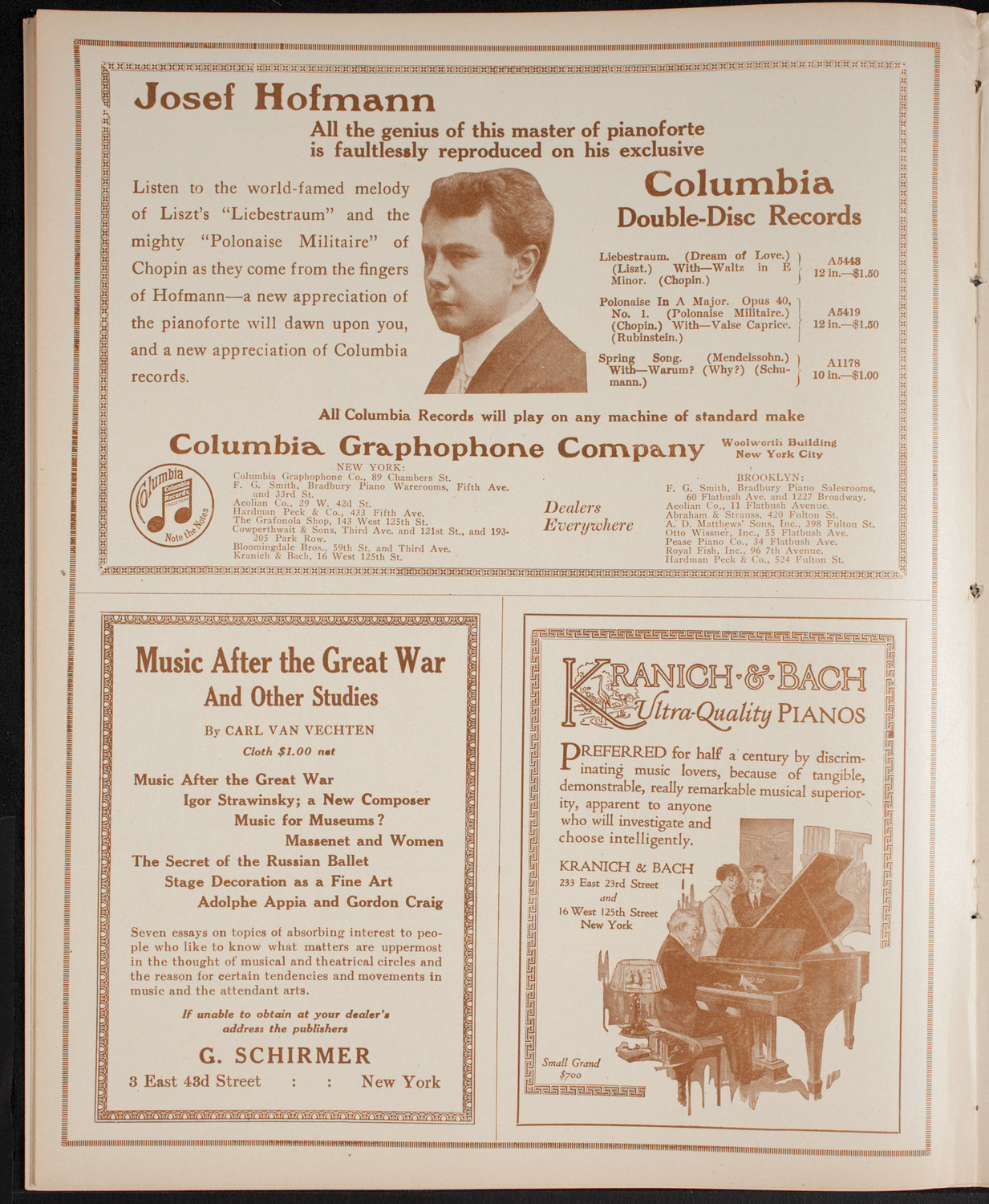 John McCormack, Tenor, January 16, 1916, program page 6