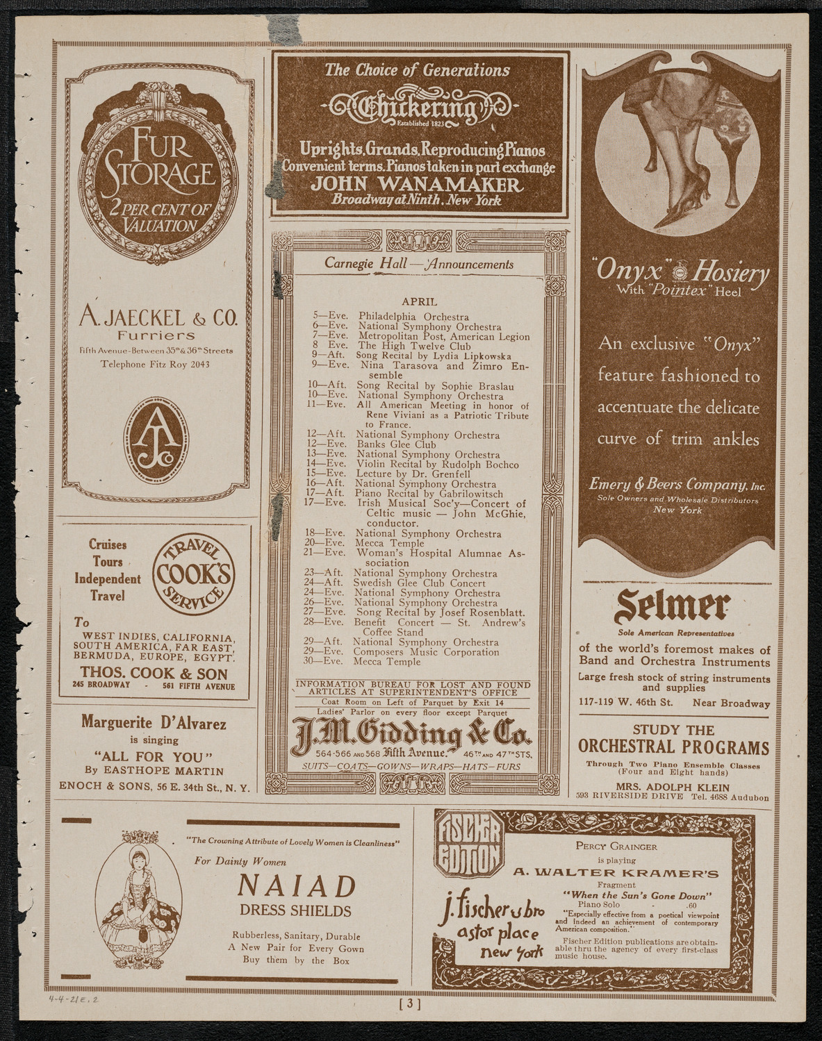 Citizens' Meeting to Obtain Justice for the Wounded, April 4, 1921, program page 3
