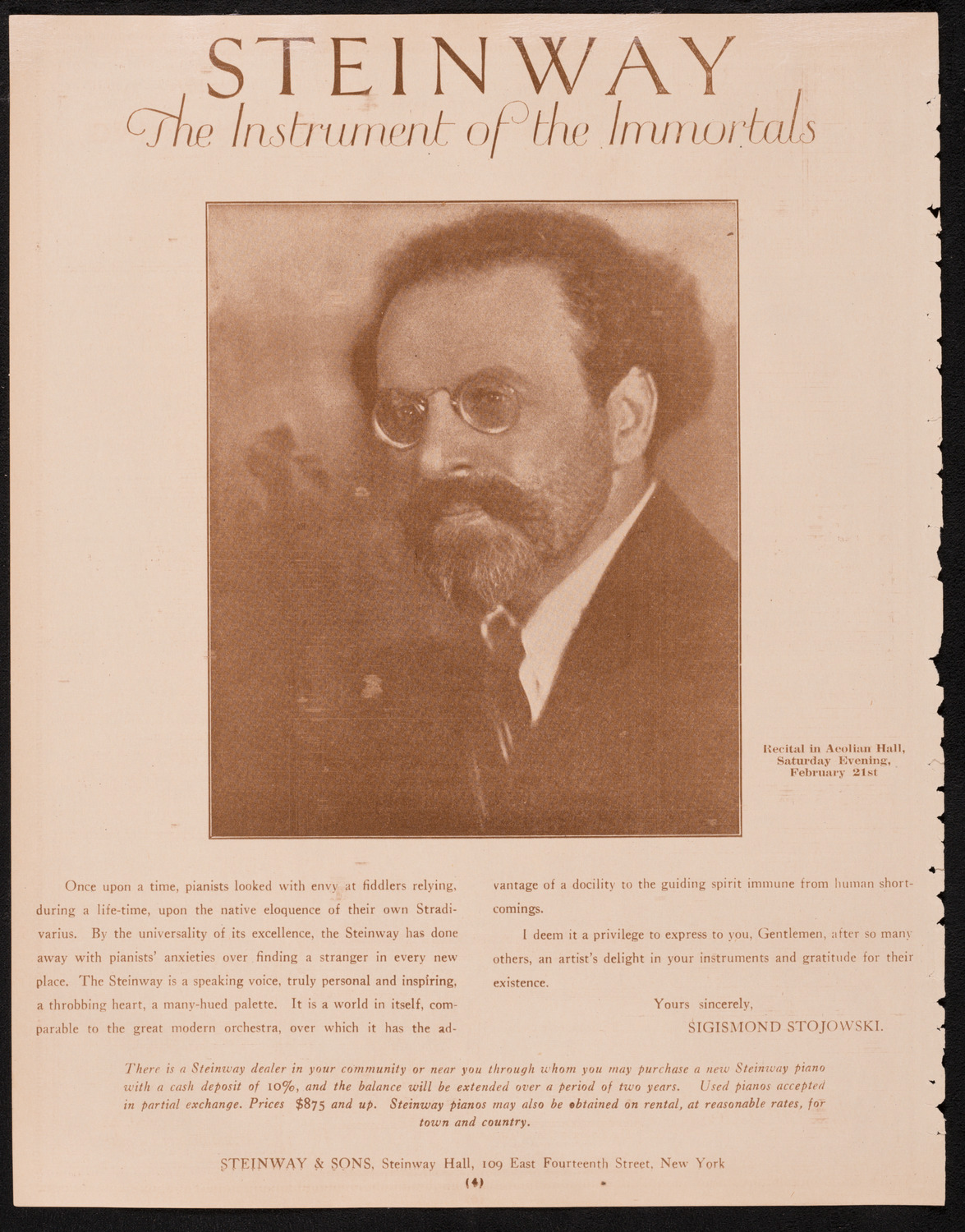 Greater New York Campaign for Palestine Foundation Fund Concert and Meeting, February 16, 1925, program page 4