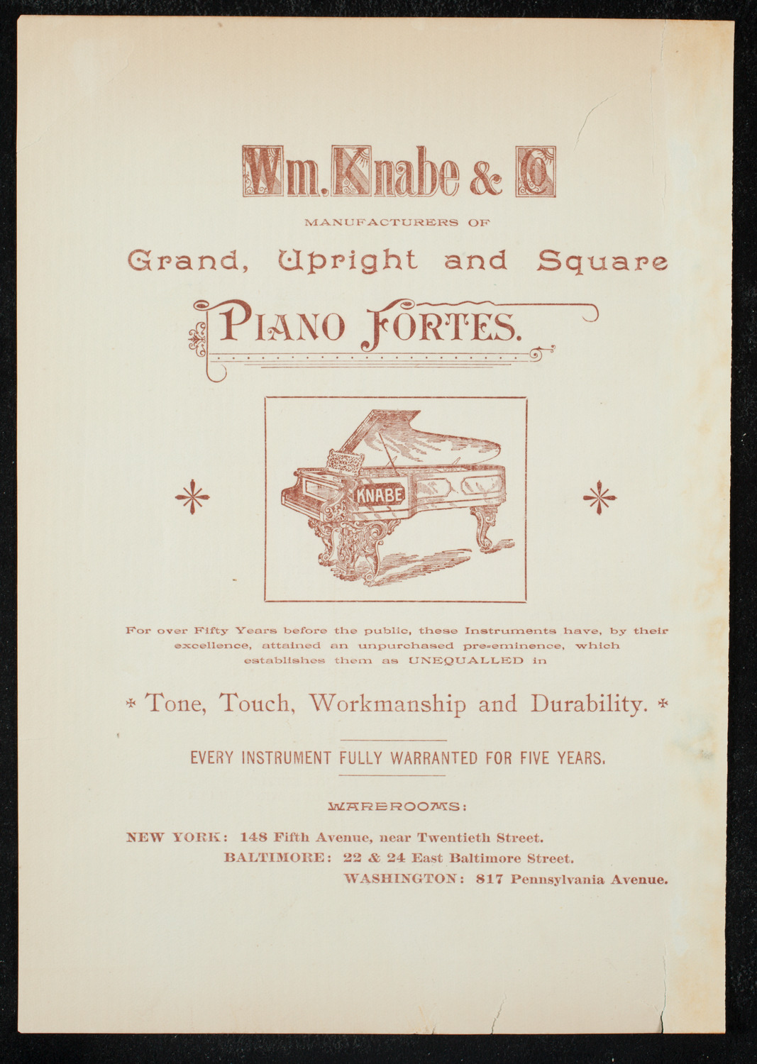 Künstlerfest, December 3, 1891, program page 44