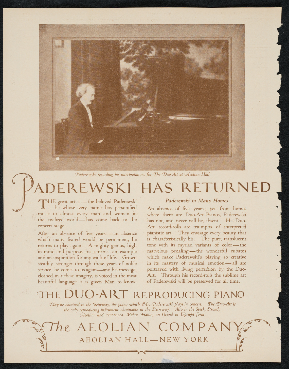 City Symphony Orchestra, November 18, 1922, program page 2