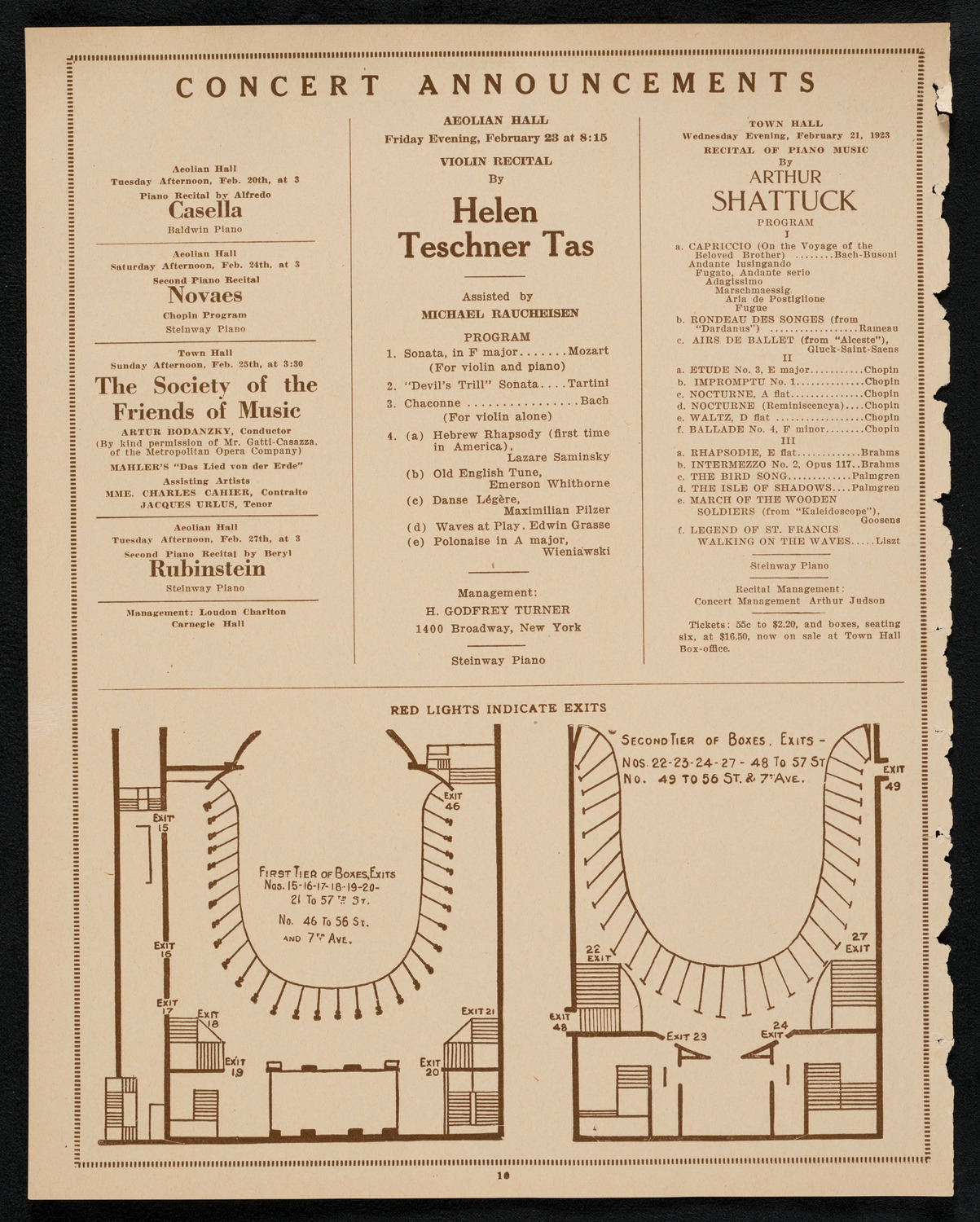 Symphony Concert for Young People, February 17, 1923, program page 10