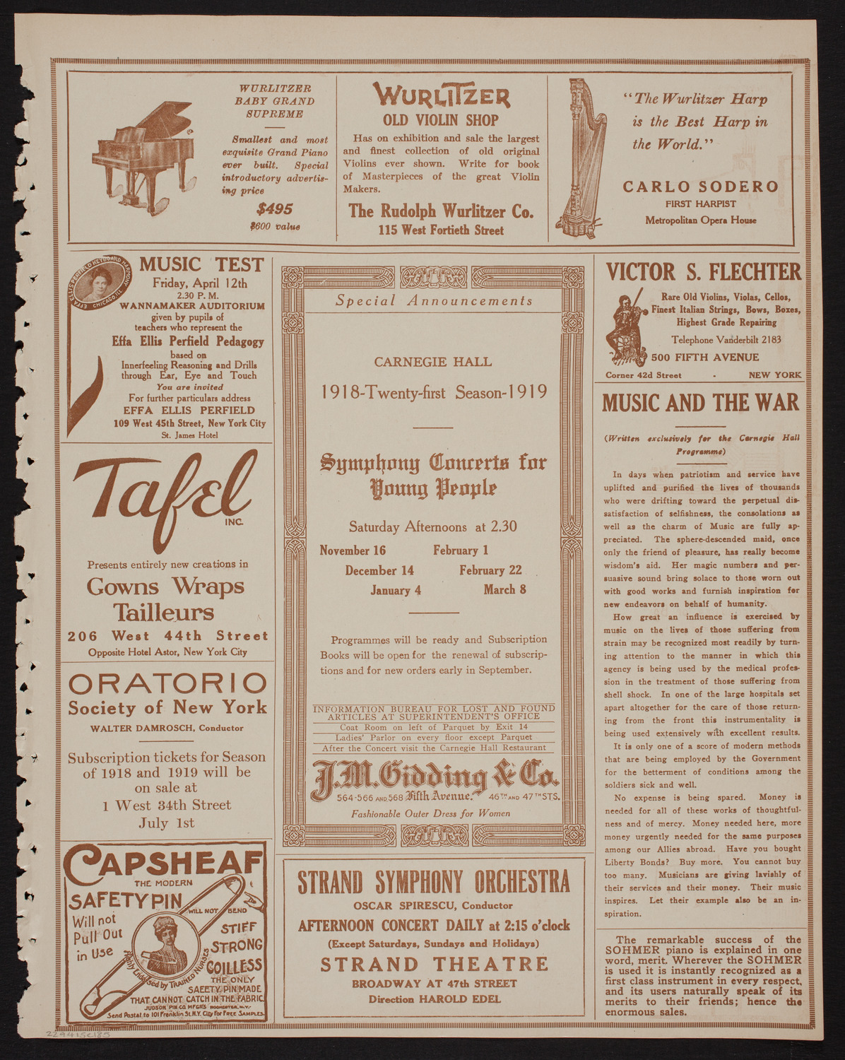 New York Banks' Glee Club, April 15, 1918, program page 9