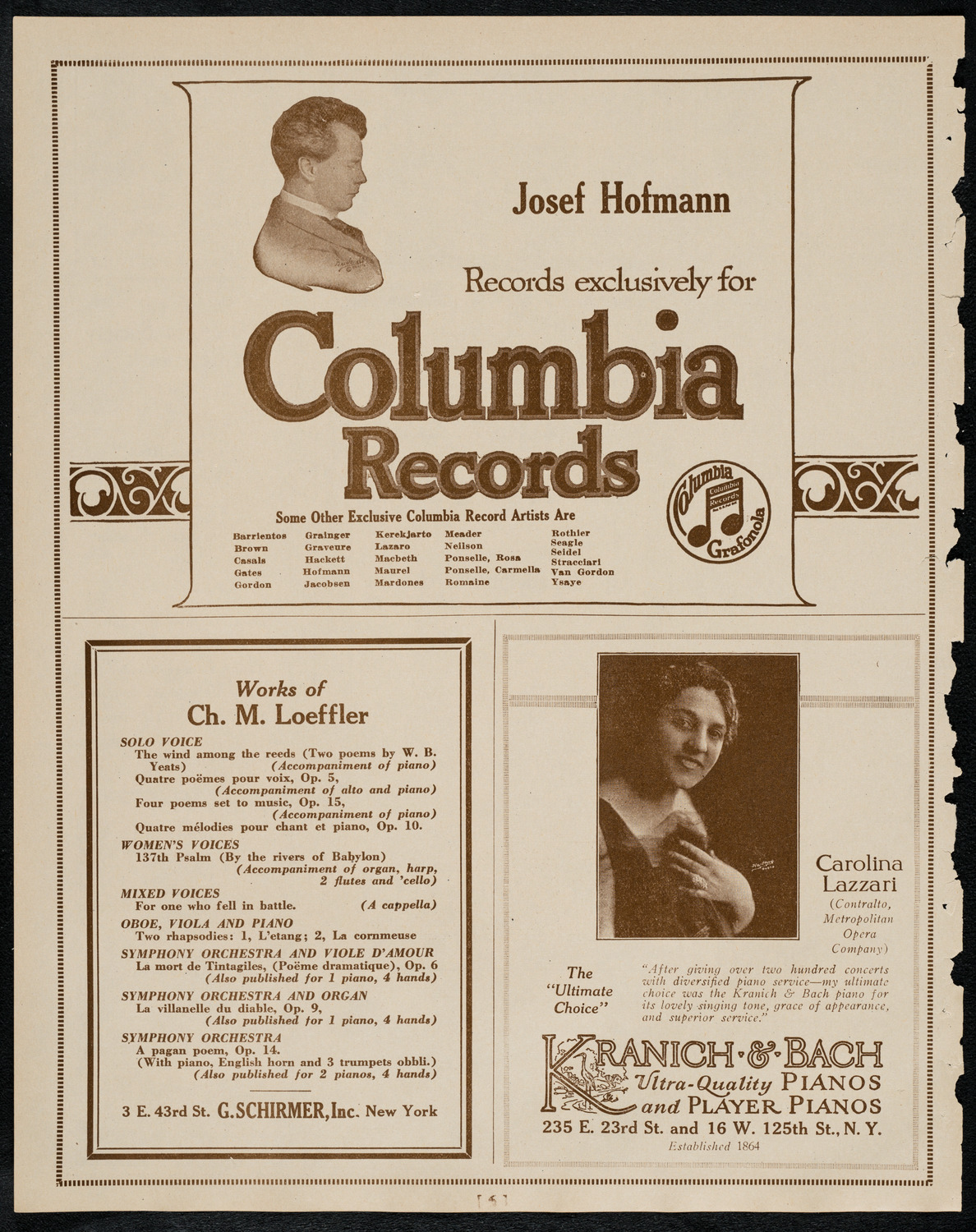 Philadelphia Orchestra, March 14, 1922, program page 6