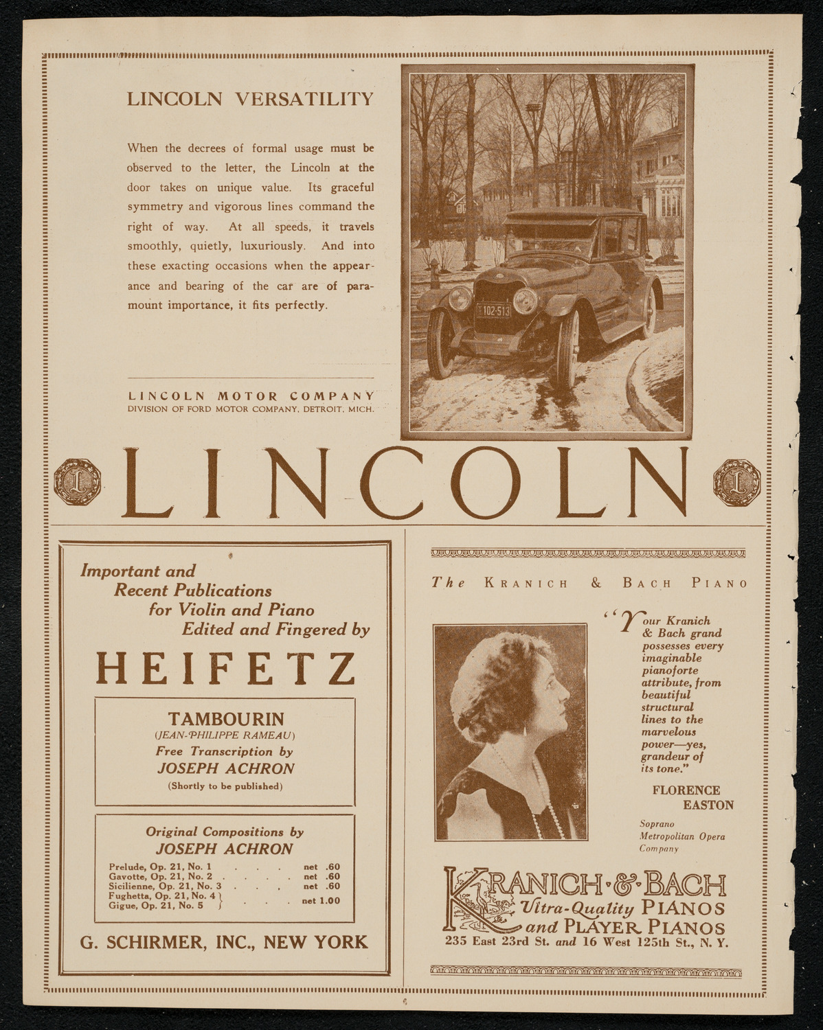 New York Philharmonic, February 17, 1924, program page 6