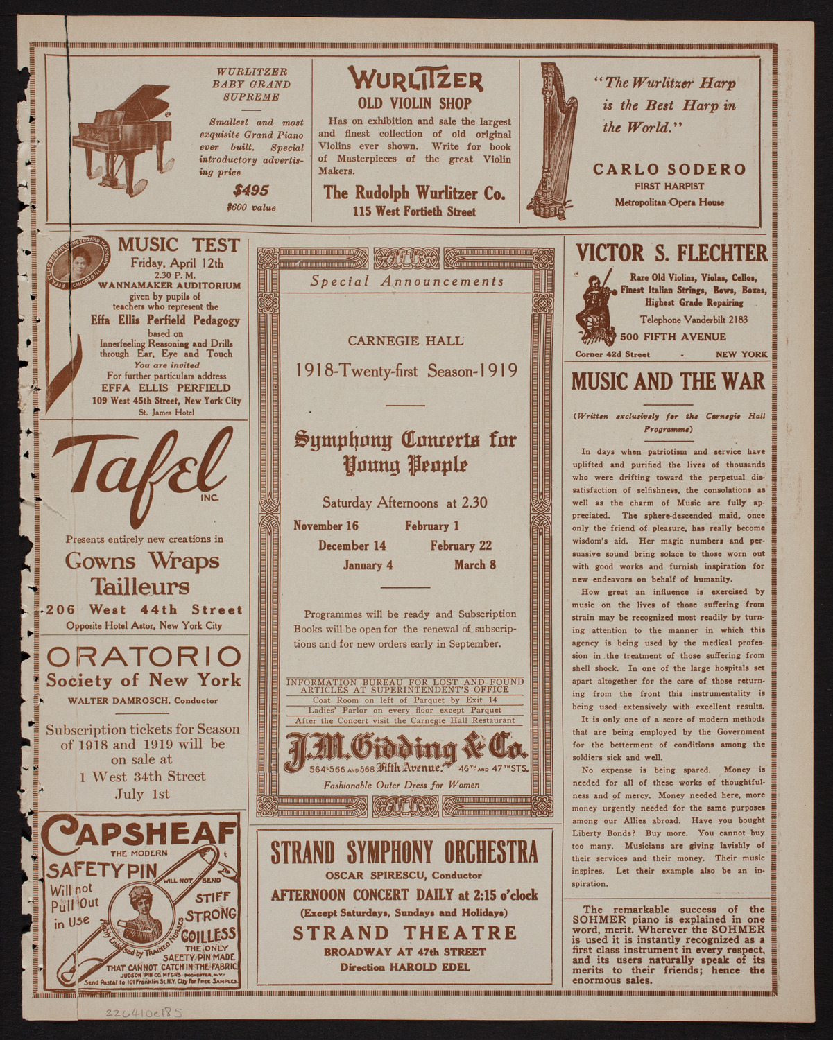 The Civic Forum, April 10, 1918, program page 9