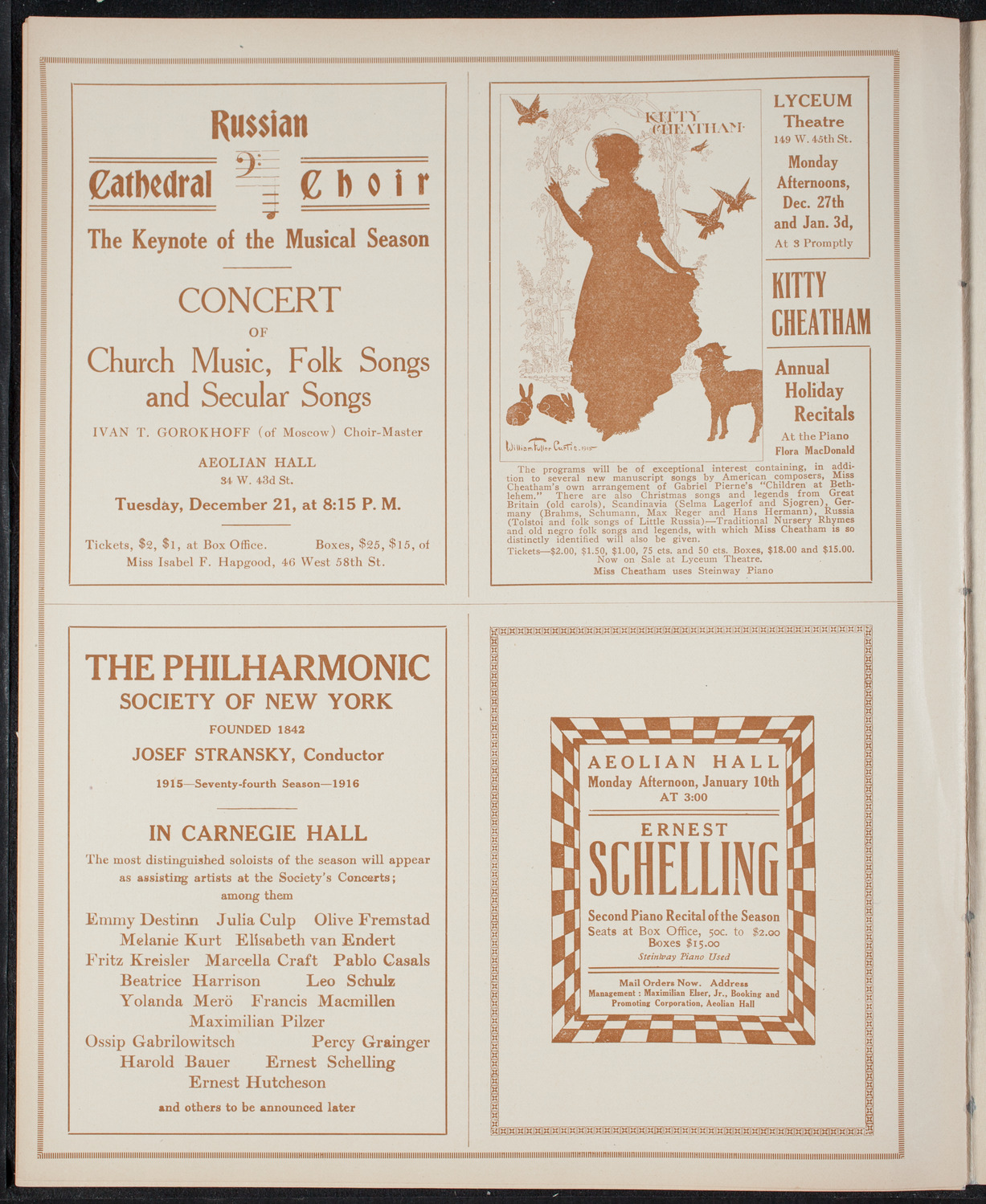 People's Symphony Concert, December 19, 1915, program page 10