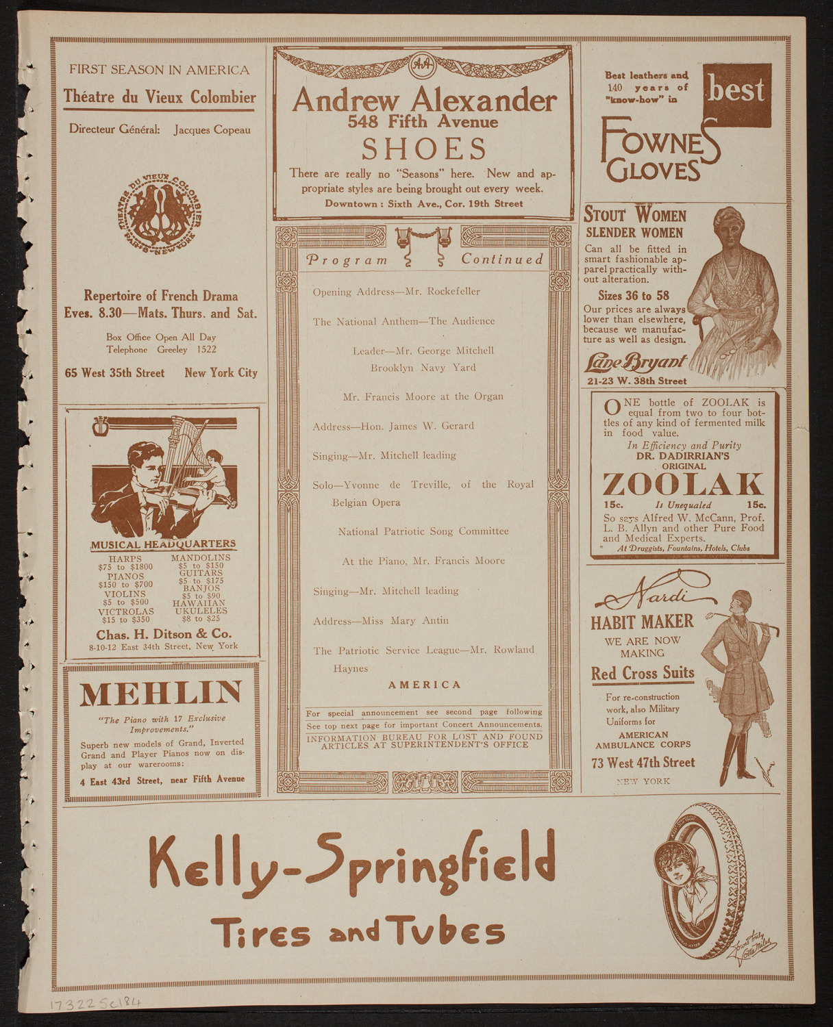 Meeting: Girls' Patriotic Service League, February 25, 1918, program page 7