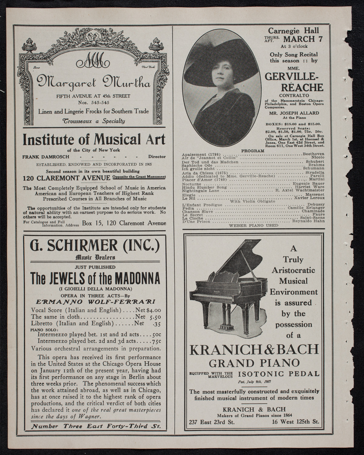 Russian Symphony Society of New York, March 2, 1912, program page 6