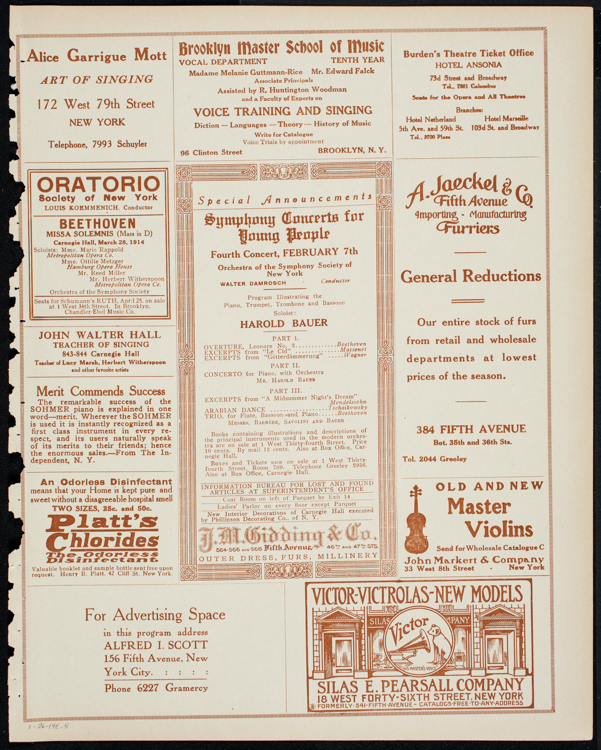 The Civic Forum, January 26, 1914, program page 9
