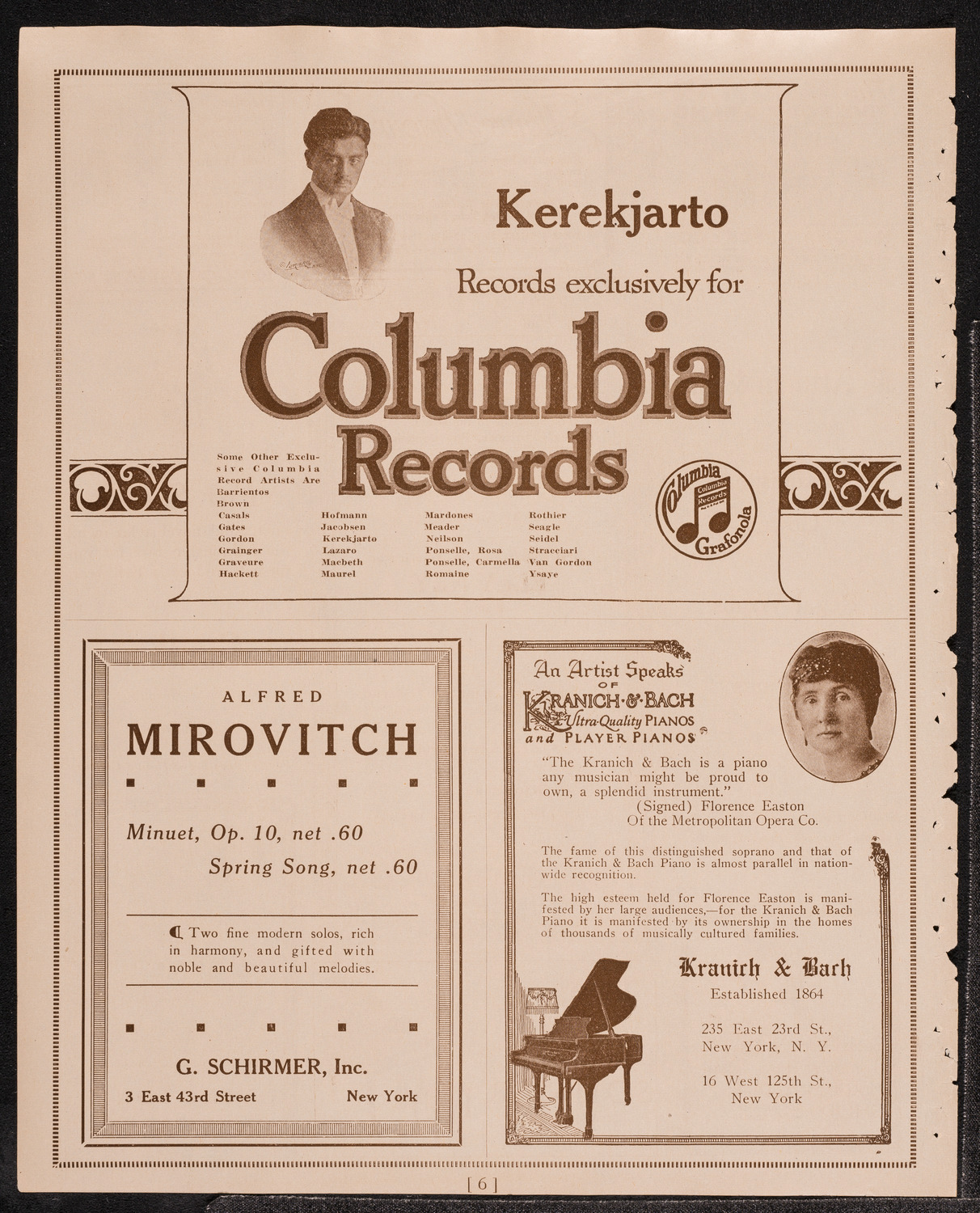 Elly Ney, Piano, October 15, 1921, program page 6