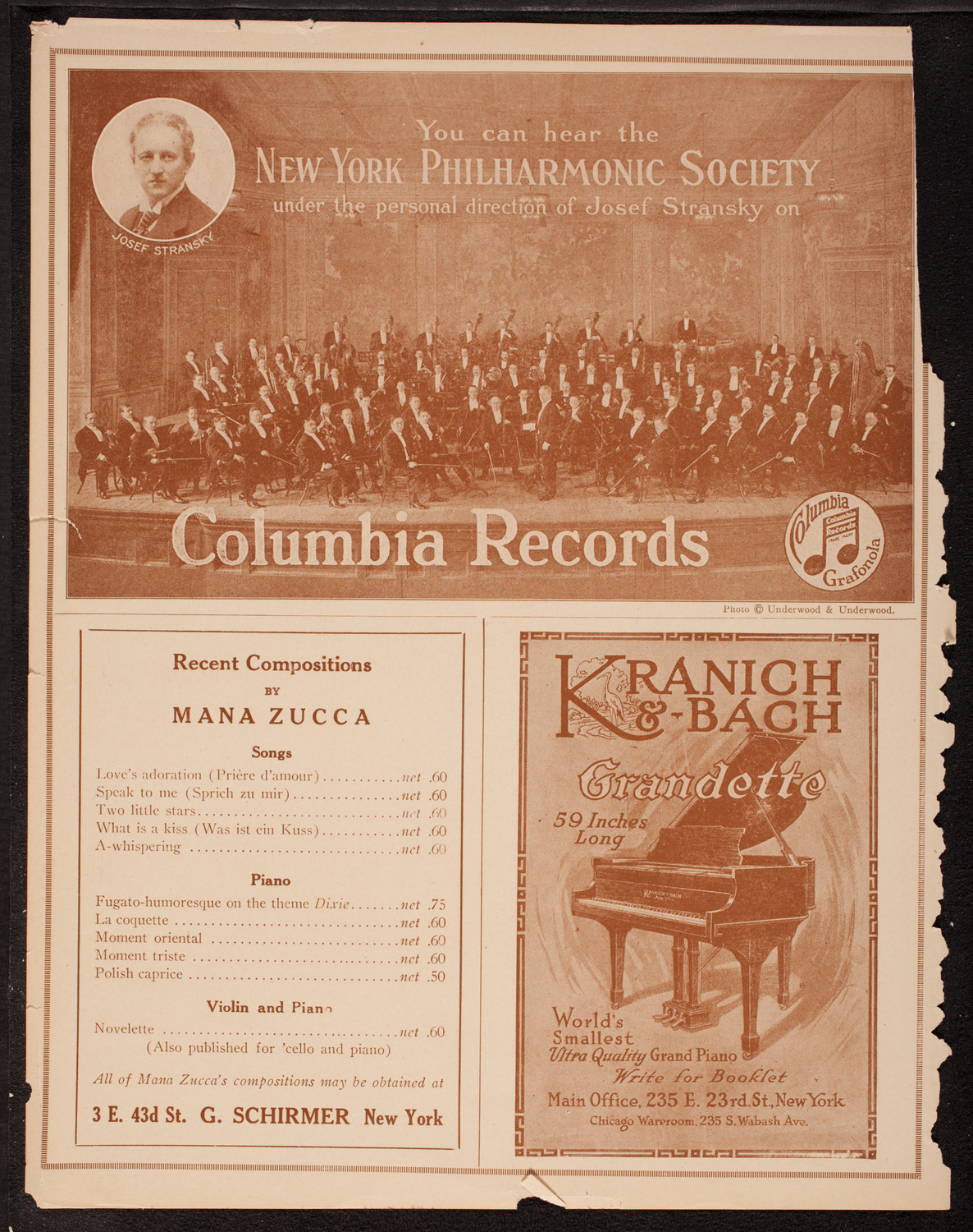 Jascha Heifetz, Violin, October 27, 1917, program page 6