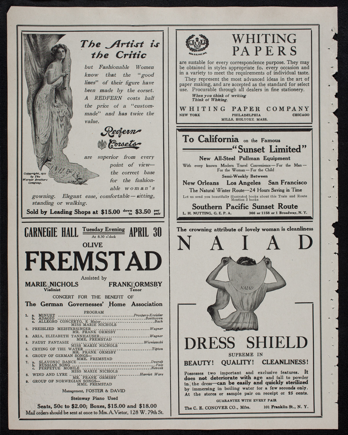 New York Banks' Glee Club, April 16, 1912, program page 2