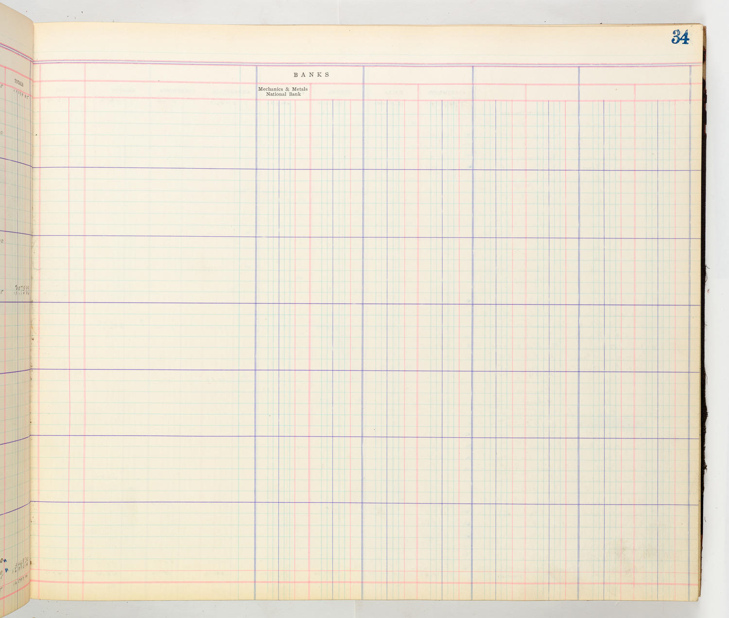 Music Hall Accounting Ledger Cash Book, volume 8, page 34b