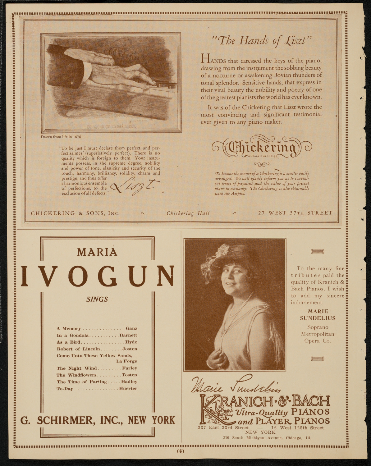 New York Philharmonic, March 8, 1925, program page 6