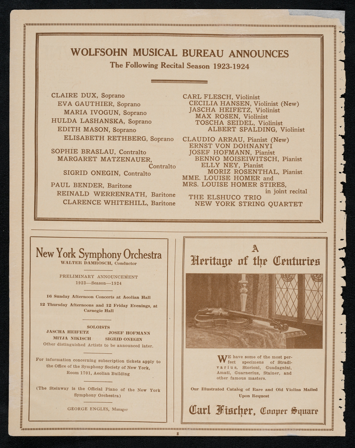 Graduation: New York College of Dentistry, June 14, 1923, program page 8