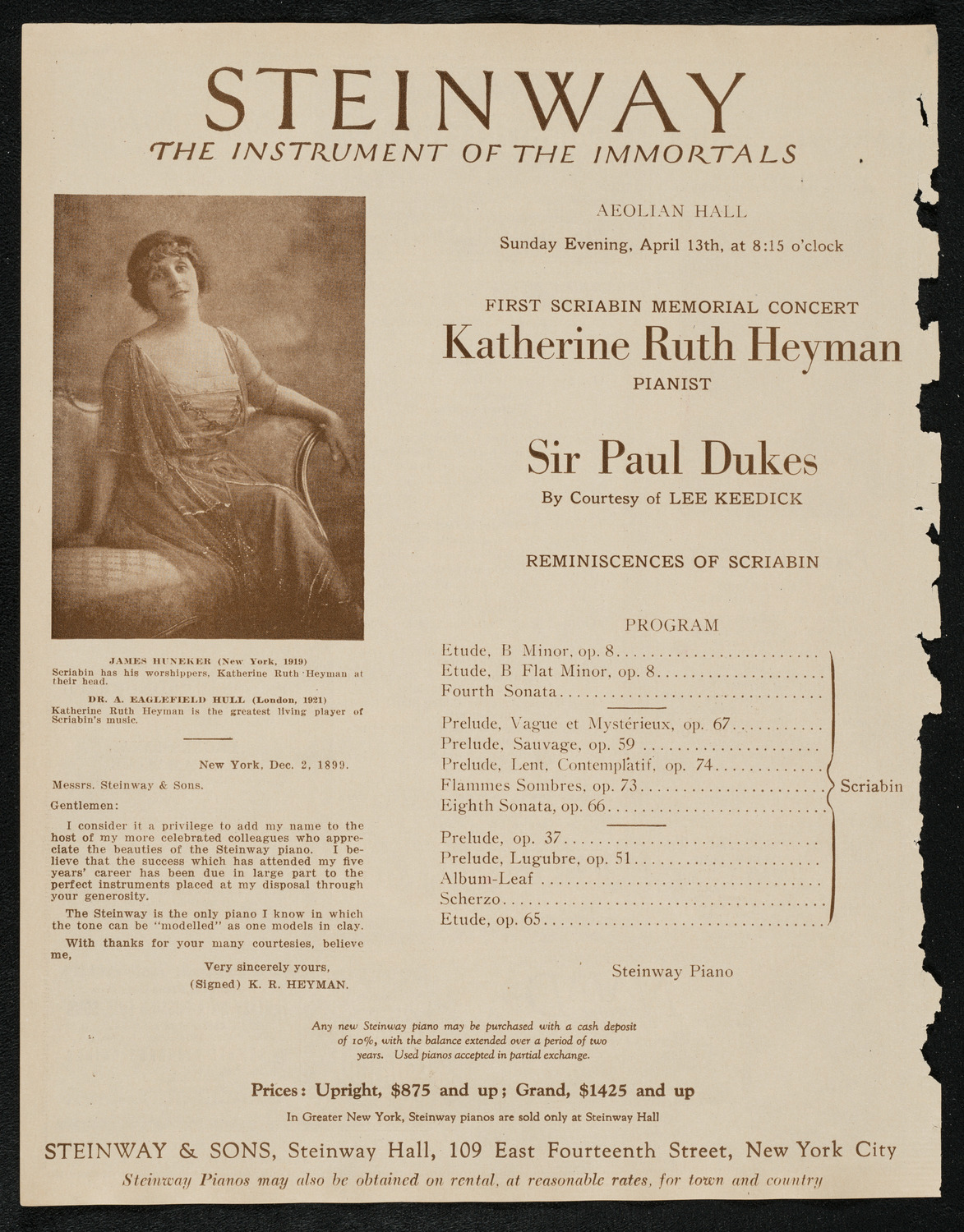 Oratorio Society of New York, April 9, 1924, program page 4