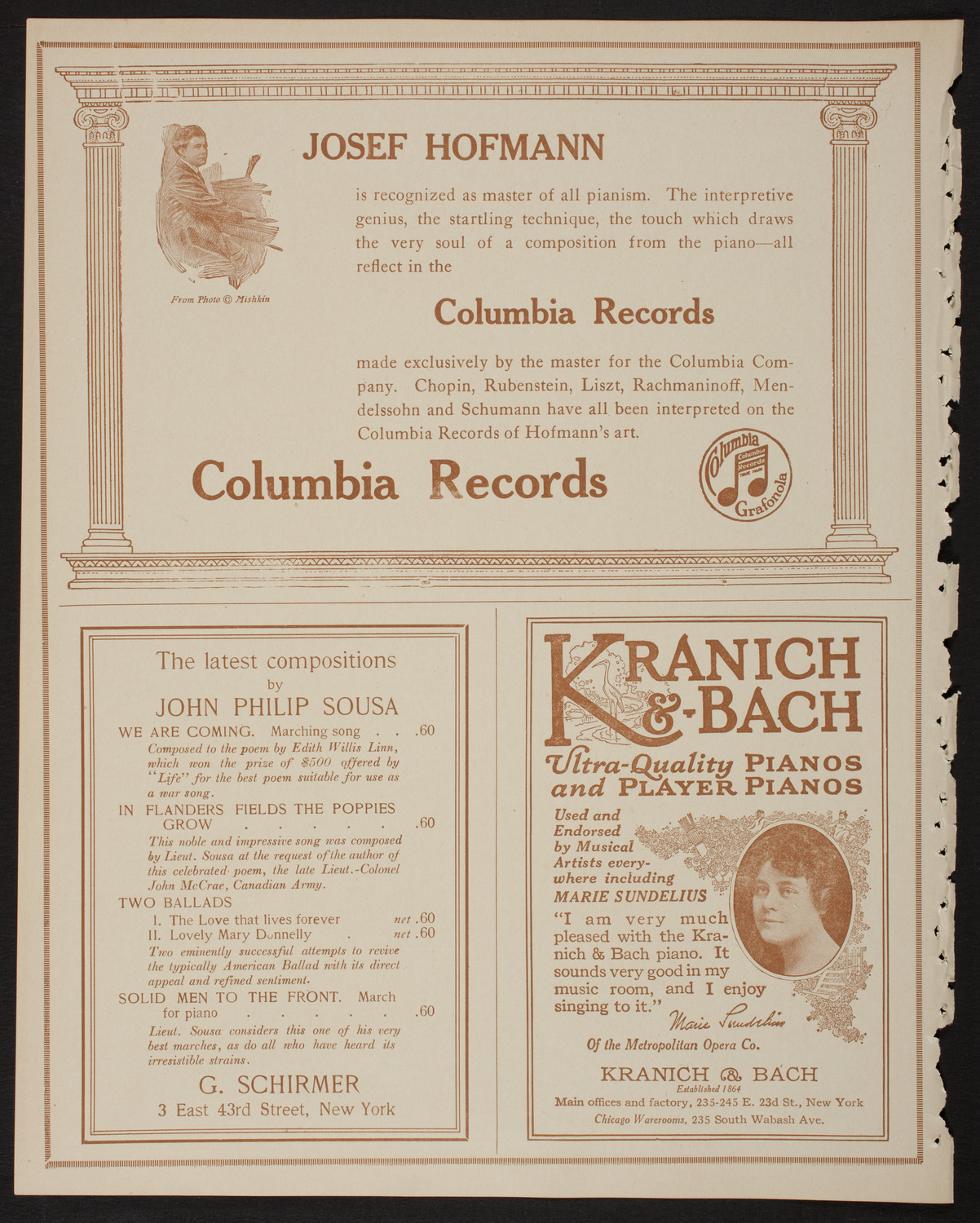 New York Symphony Orchestra, March 16, 1918, program page 6