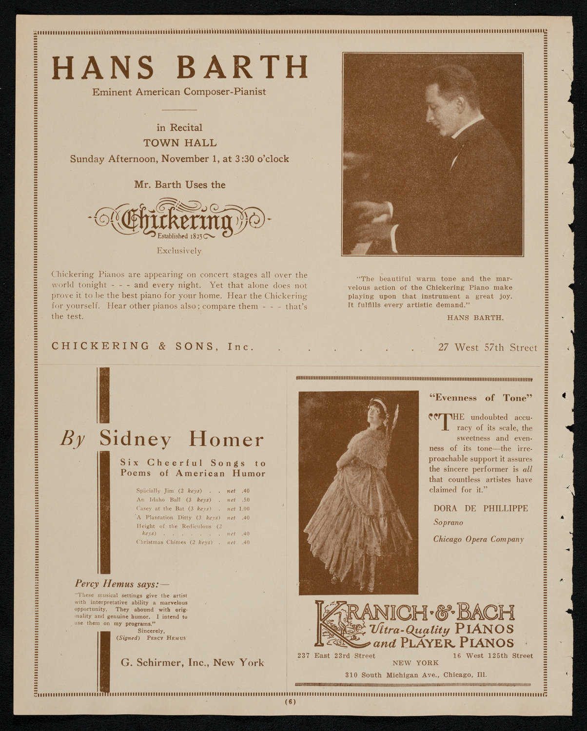 New York Philharmonic, October 31, 1925, program page 6