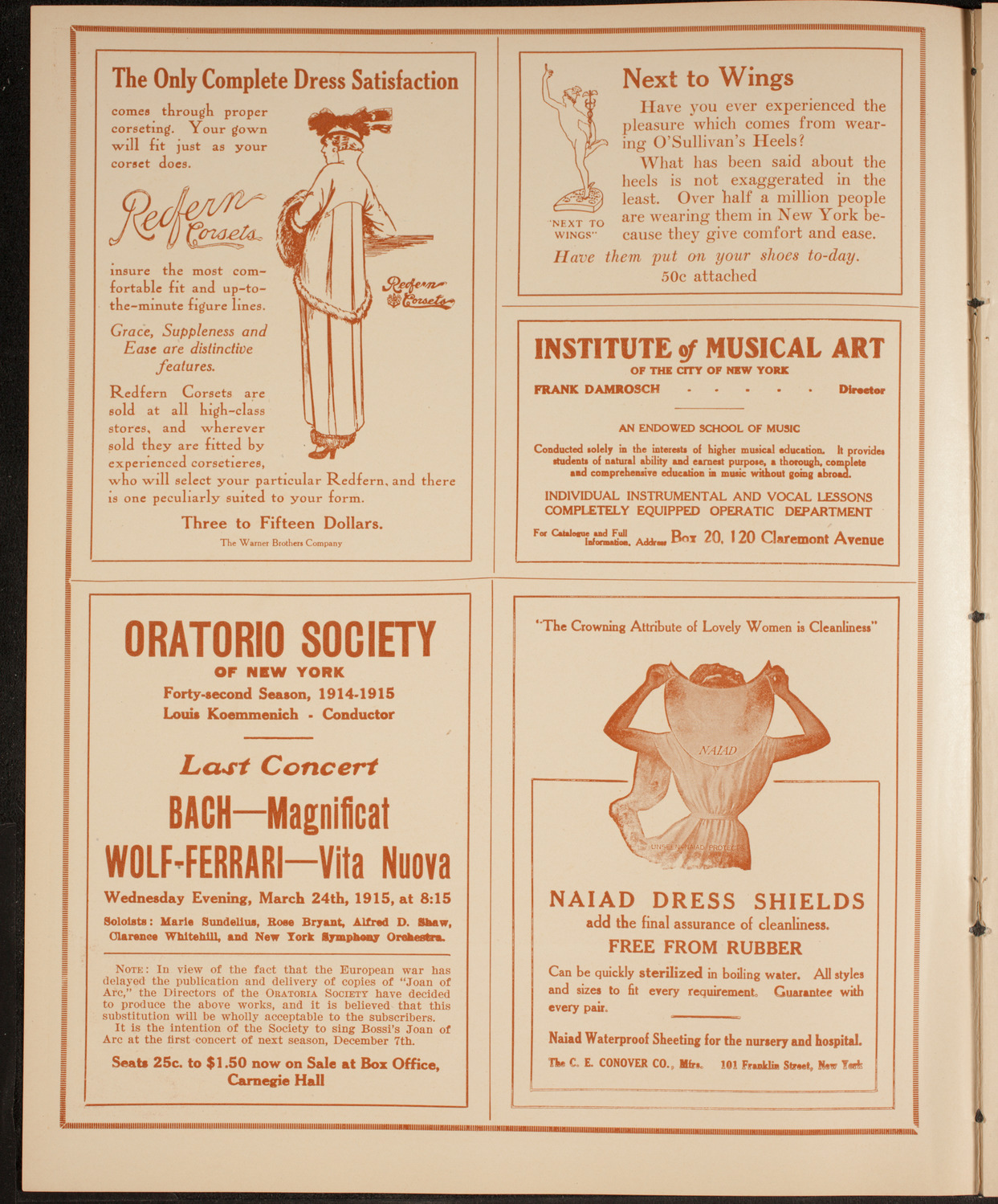 New York Philharmonic, February 28, 1915, program page 2