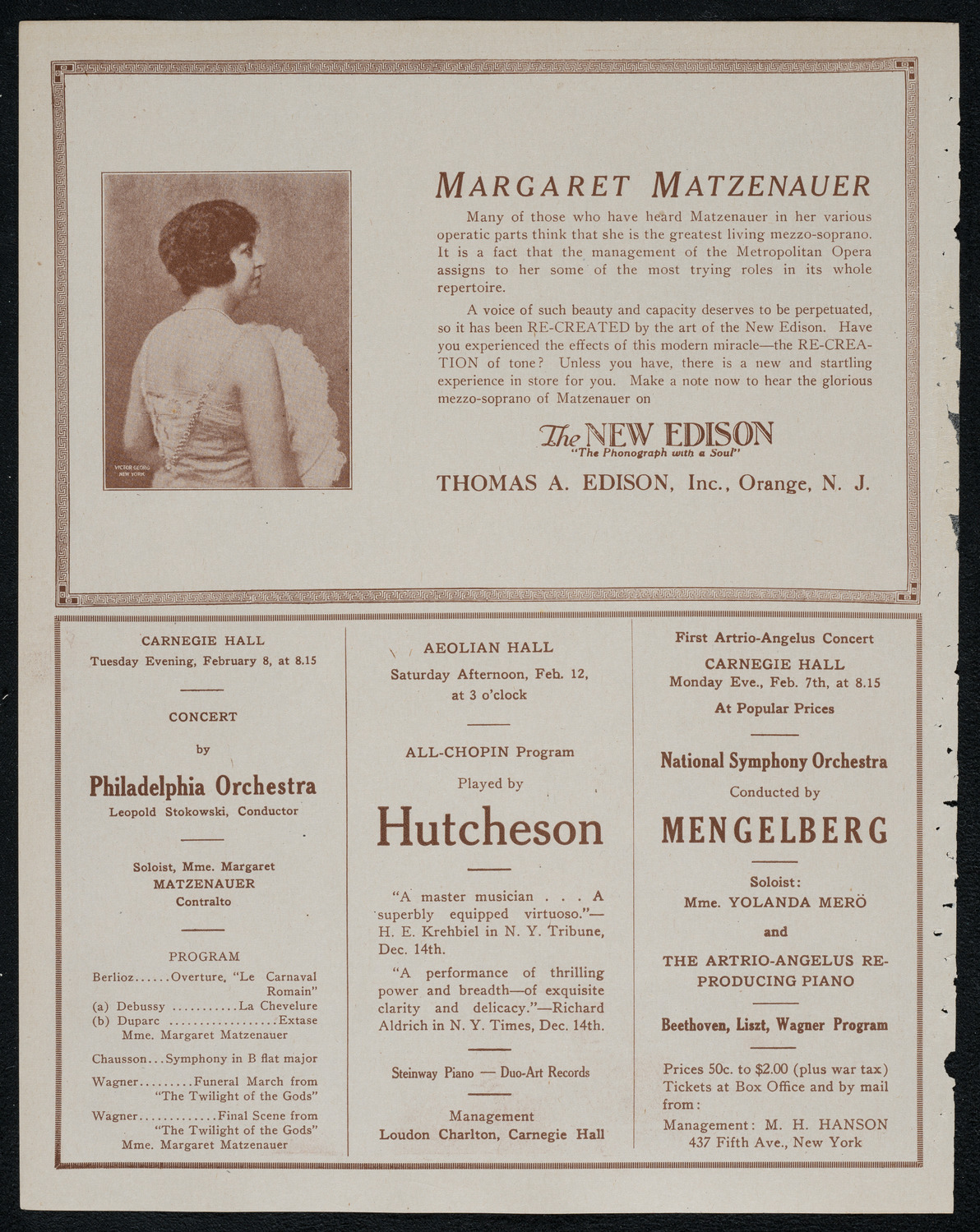 New York Symphony Orchestra, February 4, 1921, program page 2