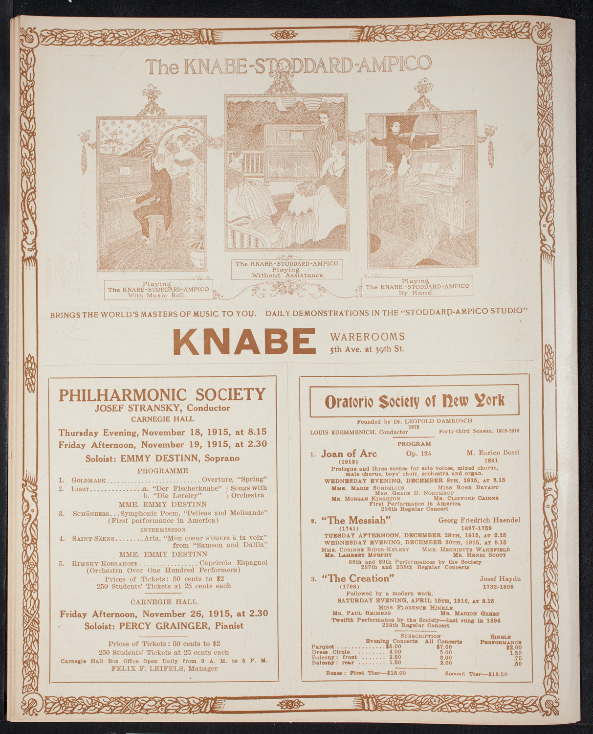 Meeting: The Humanitarian Cult, November 16, 1915, program page 12