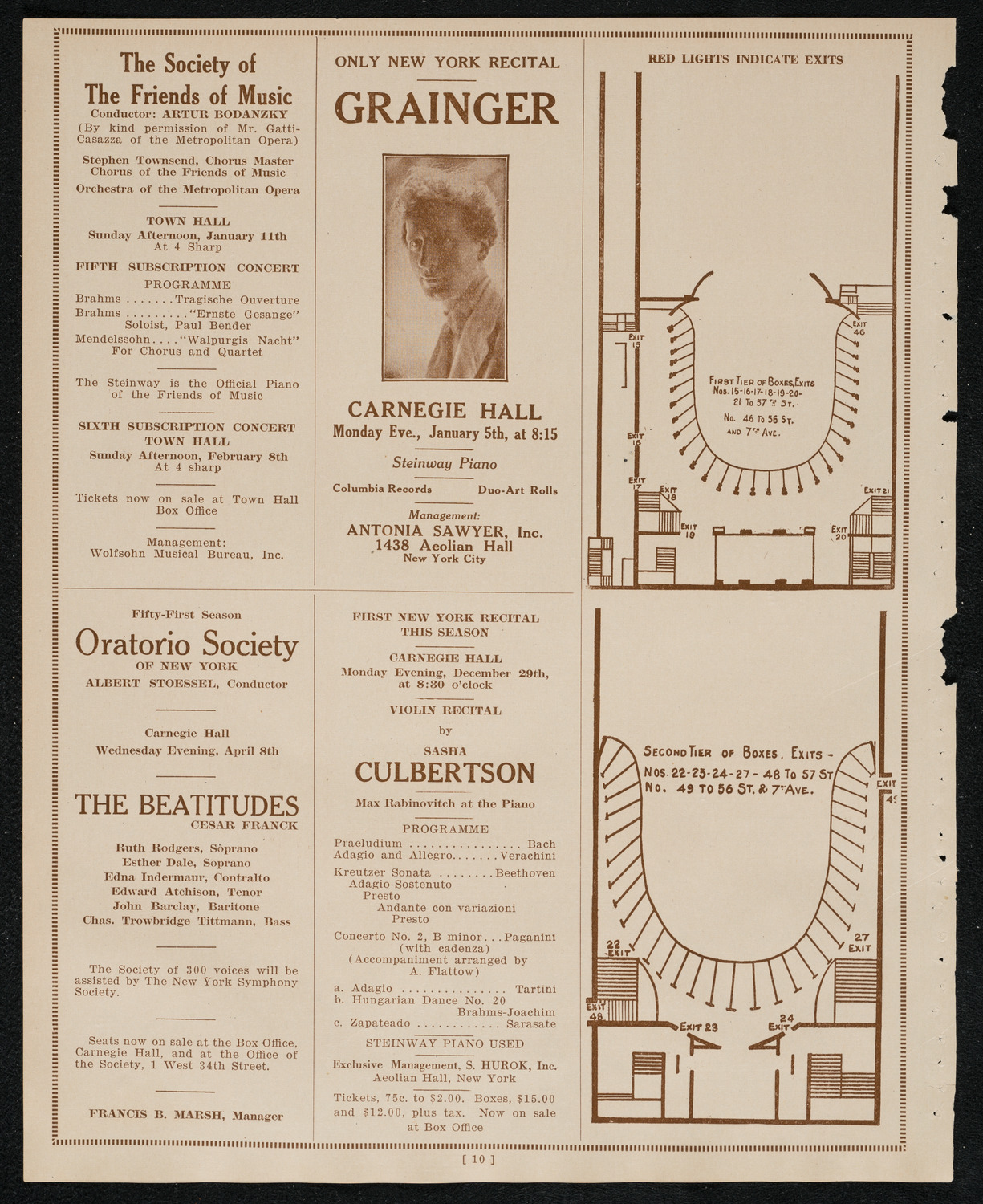 Benefit for Sanoker Relief, December 28, 1924, program page 10