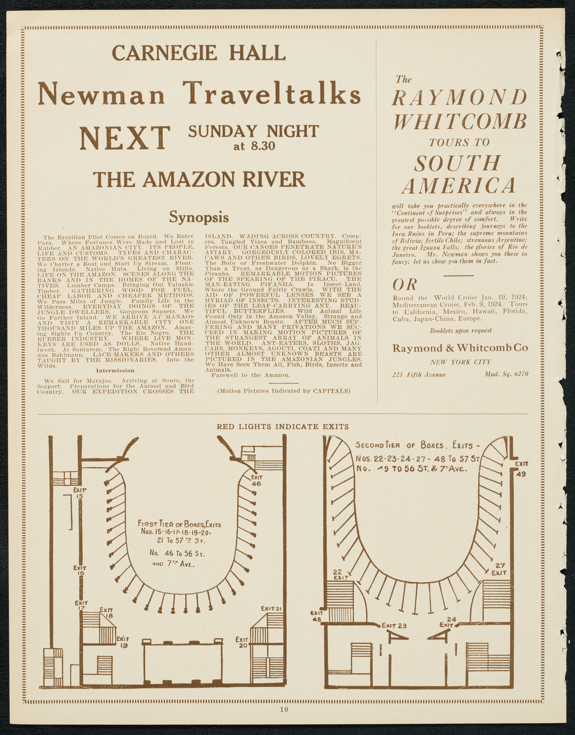 Newman Traveltalks: Brazil, December 2, 1923, program page 10