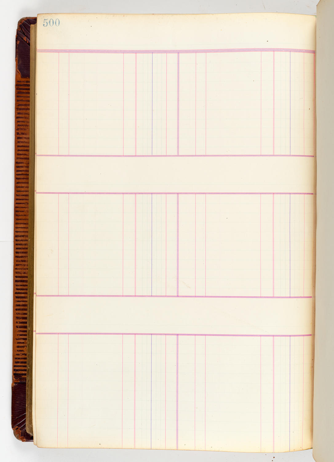 Music Hall Accounting Ledger, volume 3, page 500