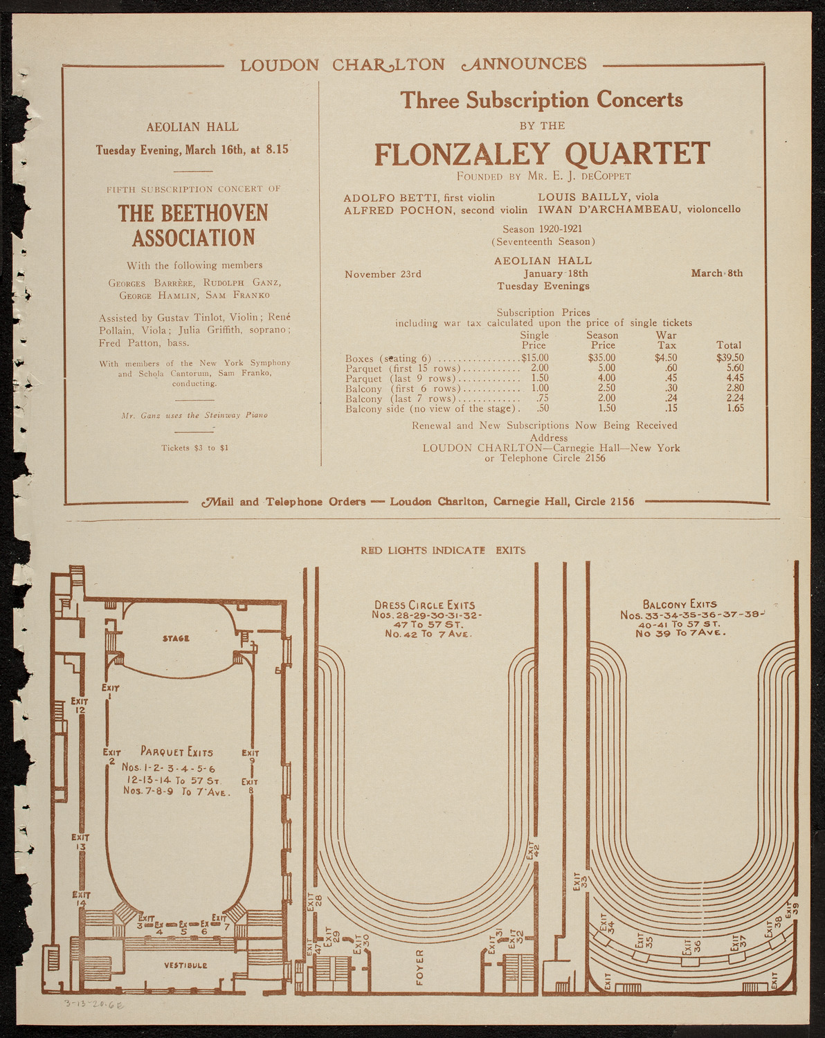 Isadora Duncan Dancers, March 13, 1920, program page 11