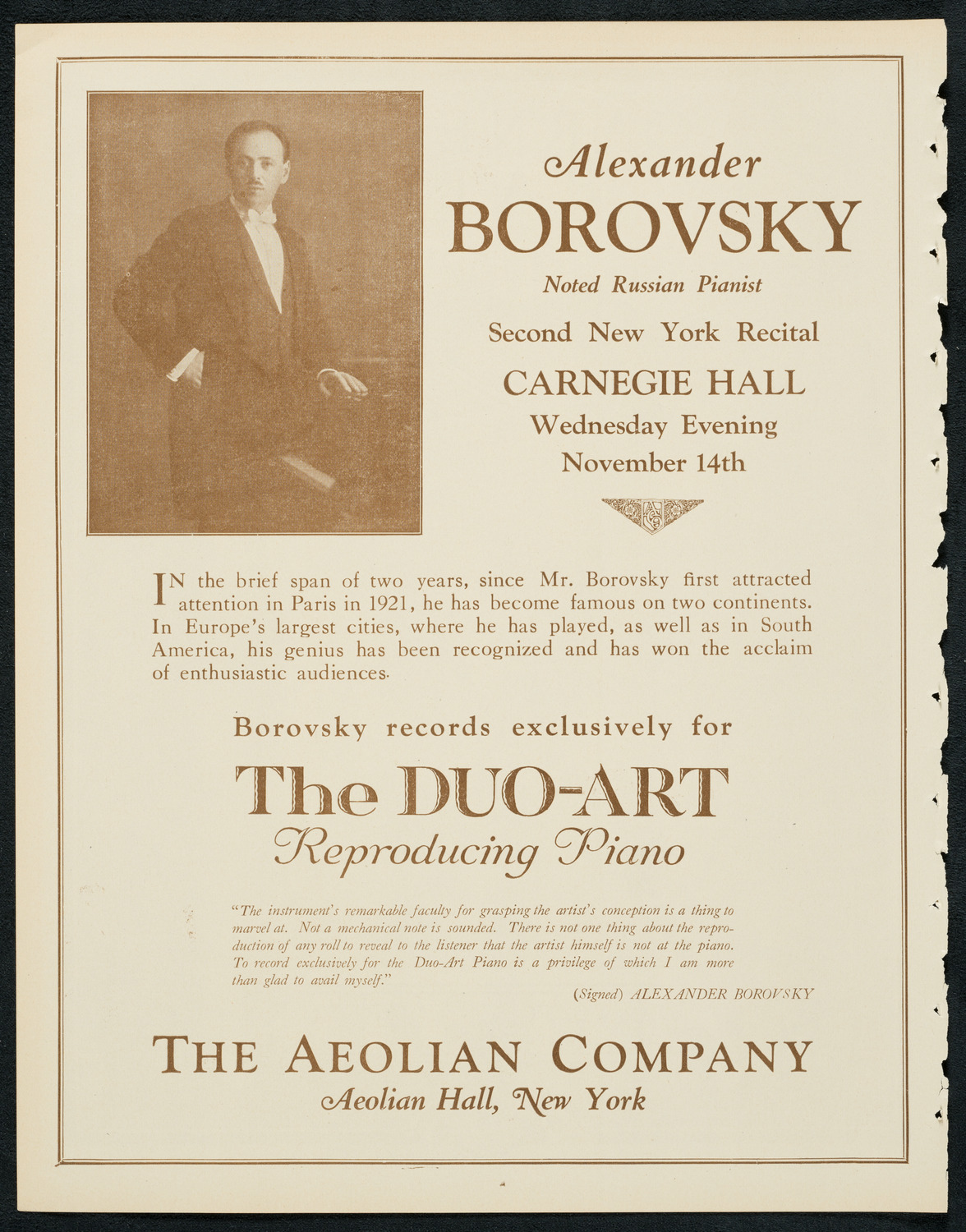 New York Philharmonic Students' Concert, November 12, 1923, program page 2