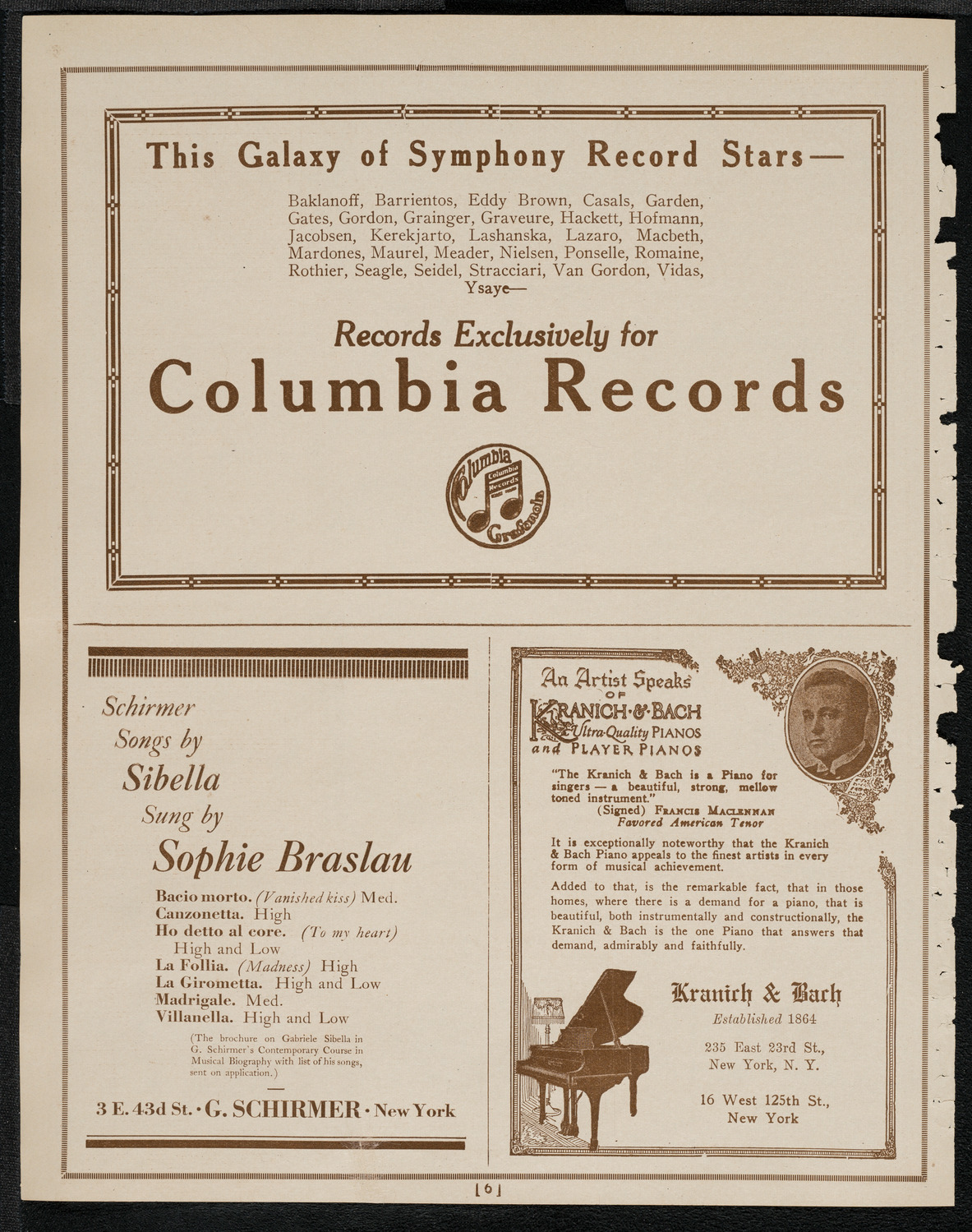 New York Banks' Glee Club, April 12, 1921, program page 6