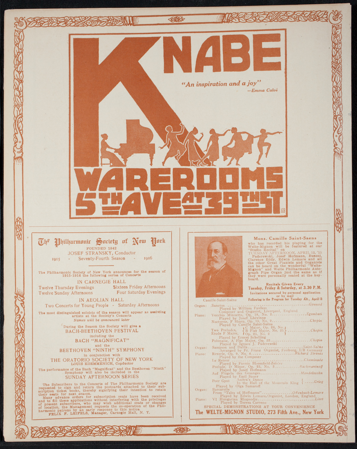 Concert of Negro Music, April 12, 1915, program page 12