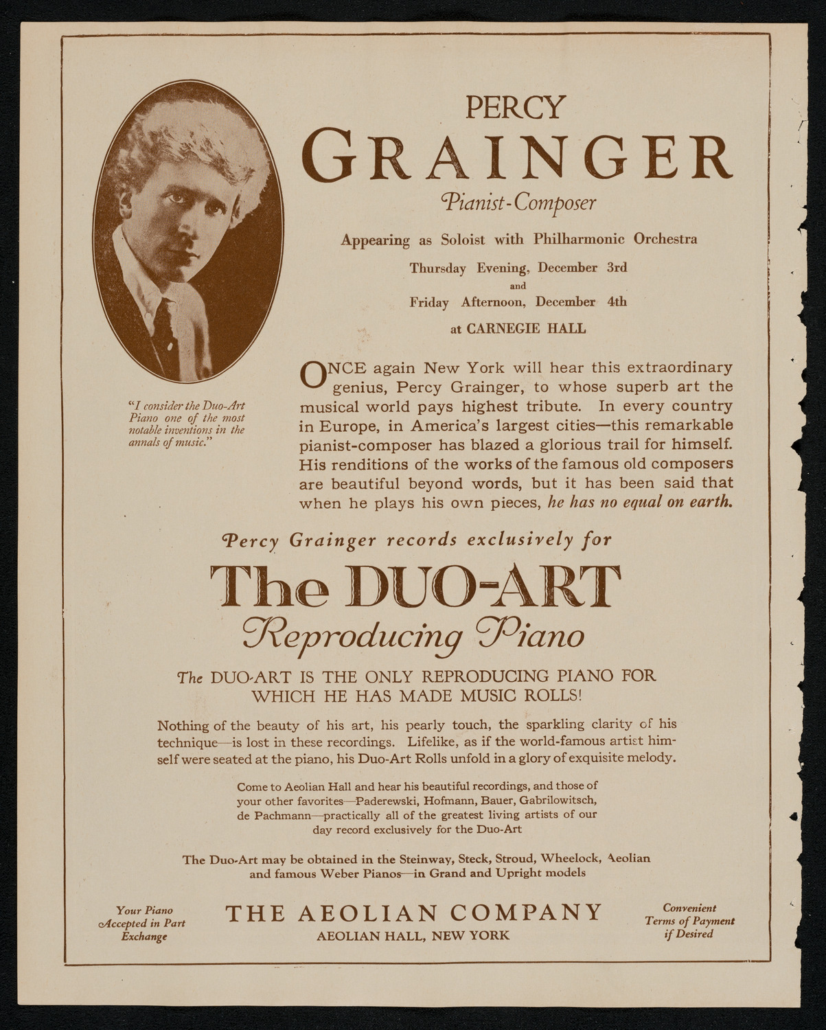 New York Philharmonic, December 3, 1925, program page 2