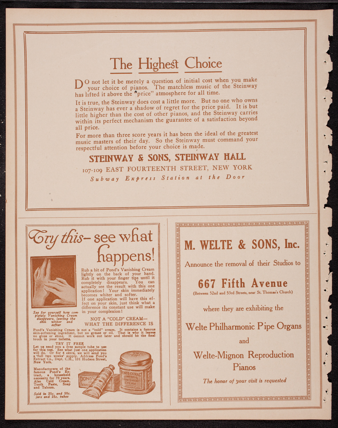 New York Symphony Orchestra, November 25, 1916, program page 4