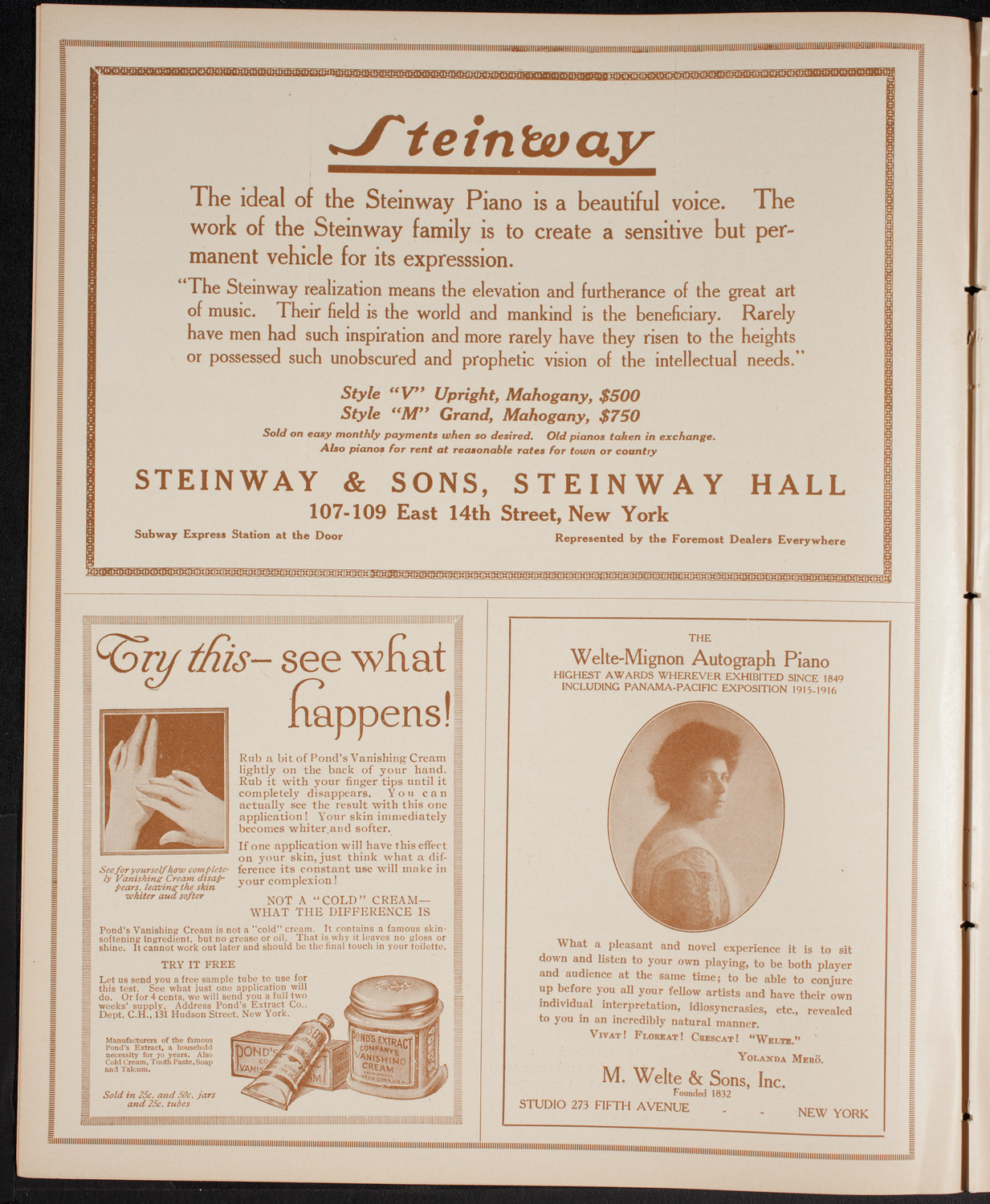 New York Philharmonic, January 28, 1916, program page 4