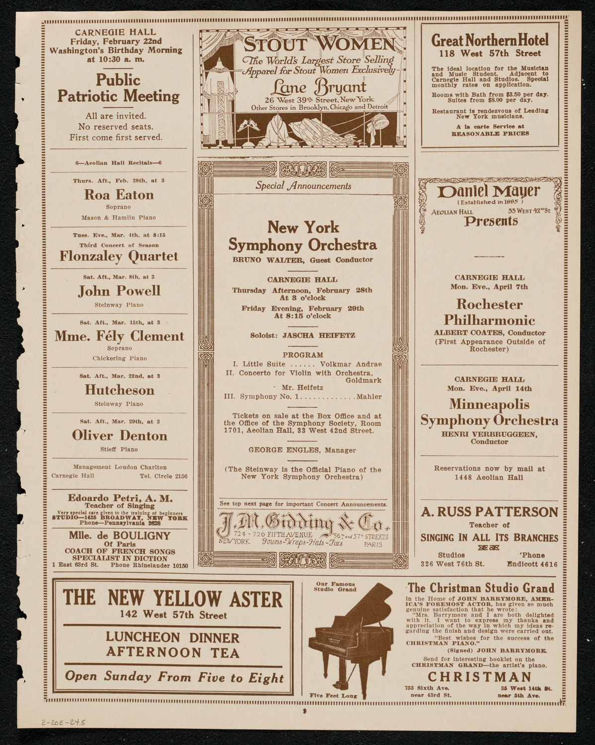 Max Barnett, Piano, February 20, 1924, program page 9