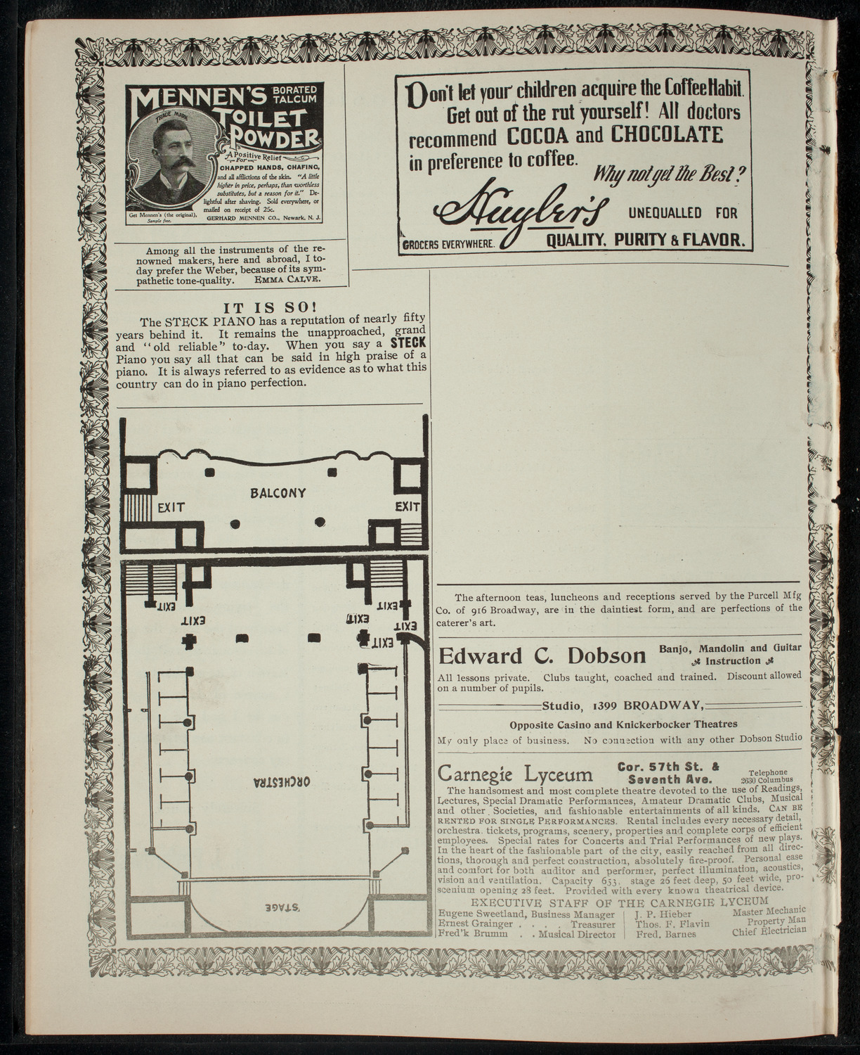 De La Salle Institute, June 5, 1903, program page 4
