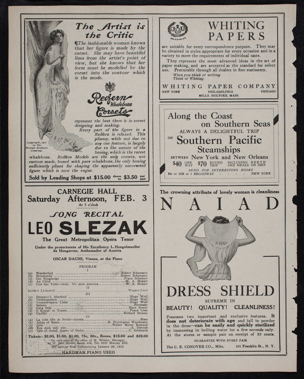 Katharine Goodson, Piano, January 30, 1912, program page 2