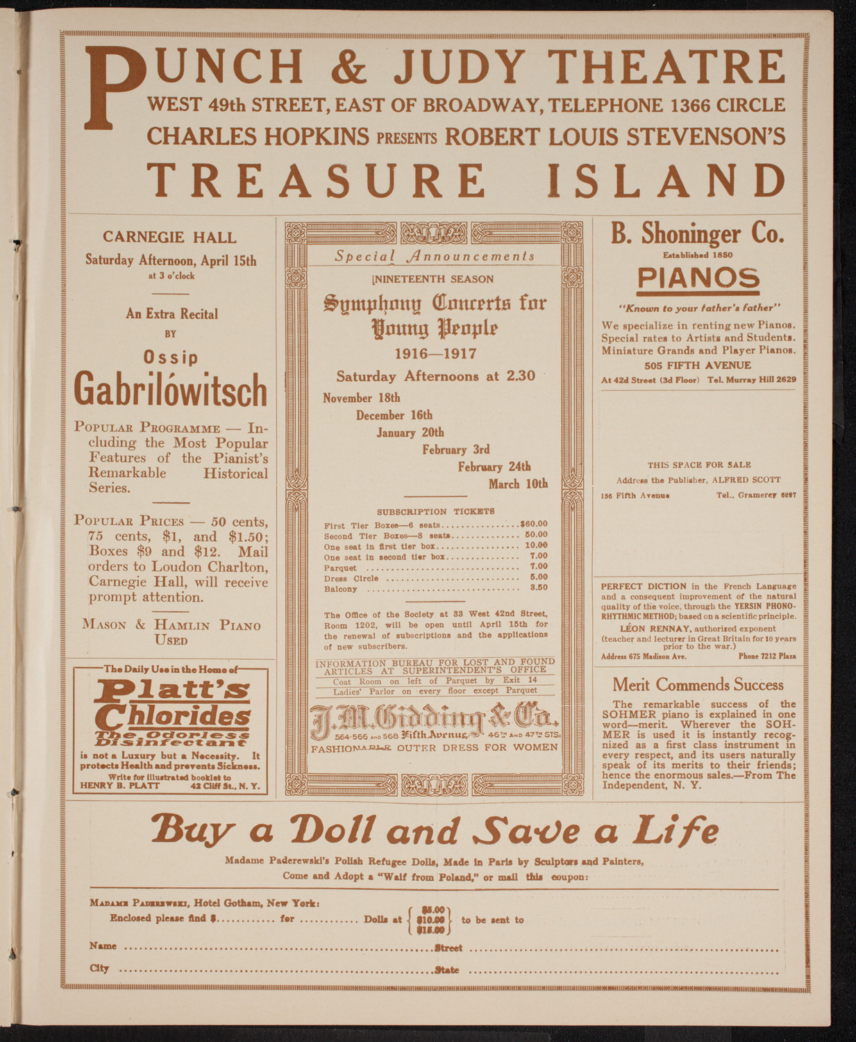 Fritz Kreisler, Violin, April 9, 1916, program page 9