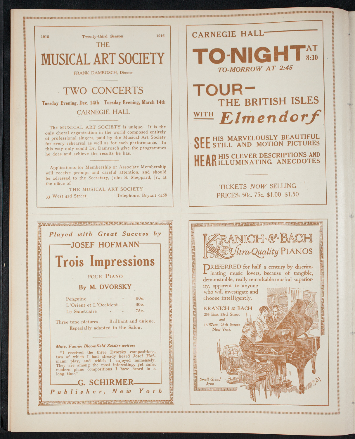 John McCormack, Tenor, November 7, 1915, program page 6