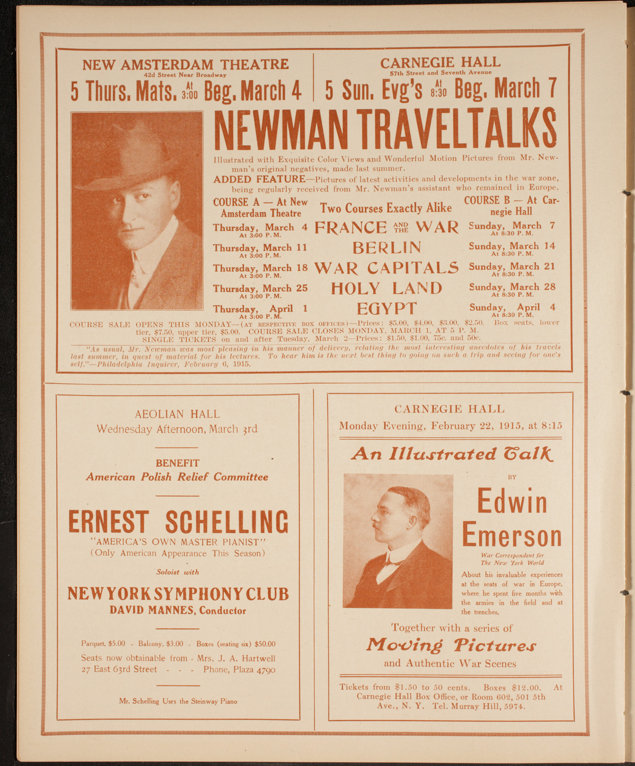 Lecture by Edwin Emerson, February 22, 1915, program page 10