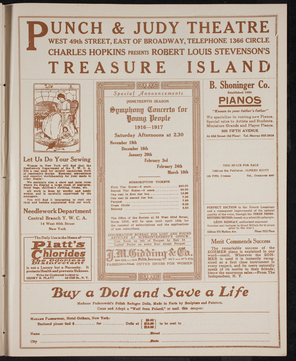 Oratorio Society of New York, April 15, 1916, program page 9