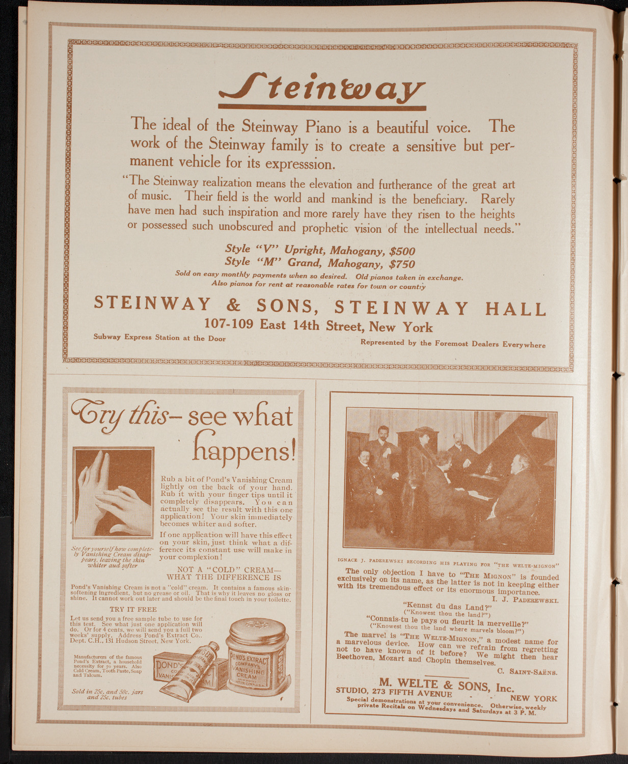 New York Philharmonic, January 8, 1916, program page 4