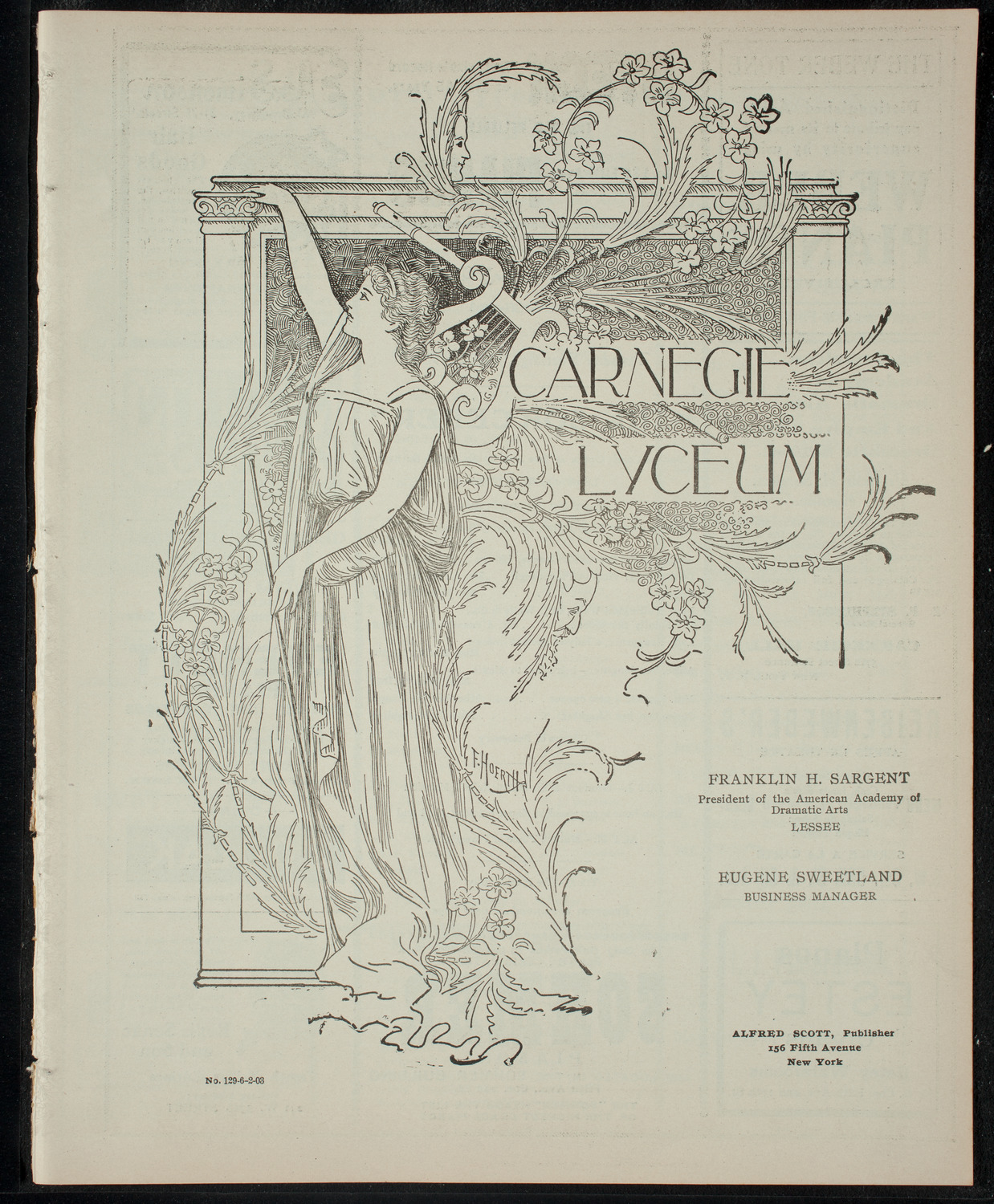 Opera Presentation by Church of the Holy Apostles, June 2, 1903, program page 1