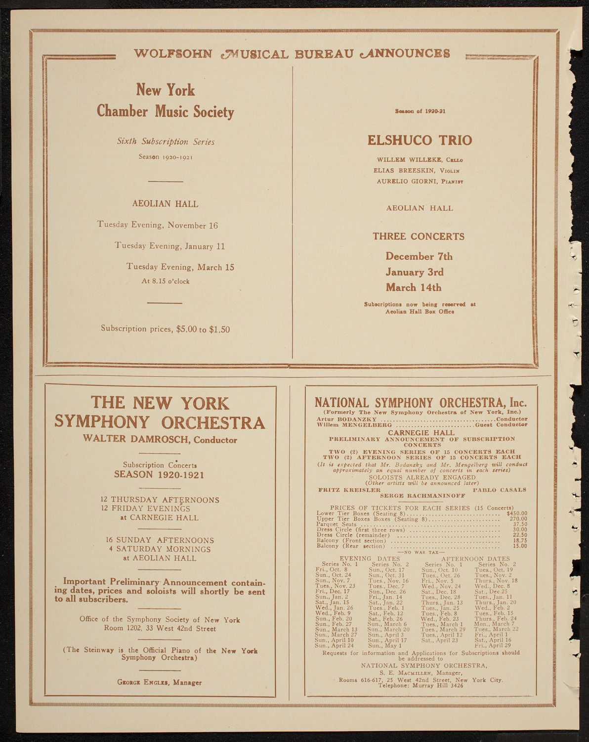 Polish Concert Festival, May 5, 1920, program page 8