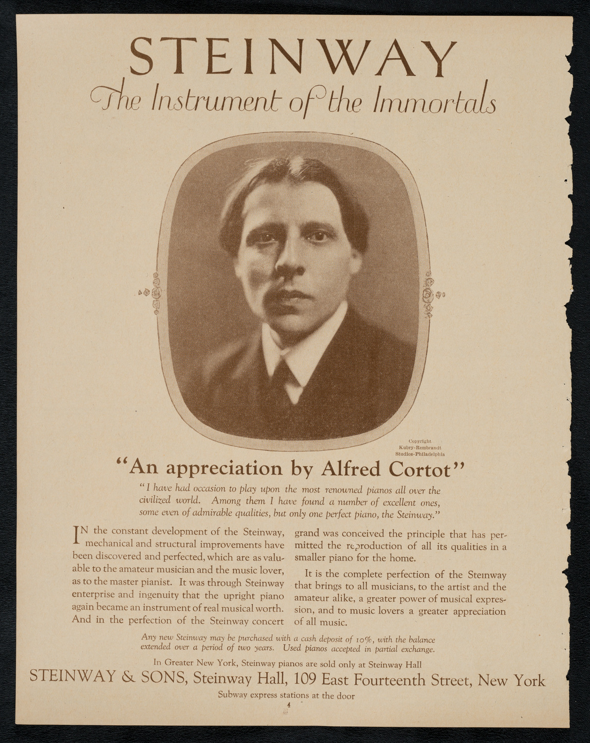Boston Symphony Orchestra, March 15, 1923, program page 4