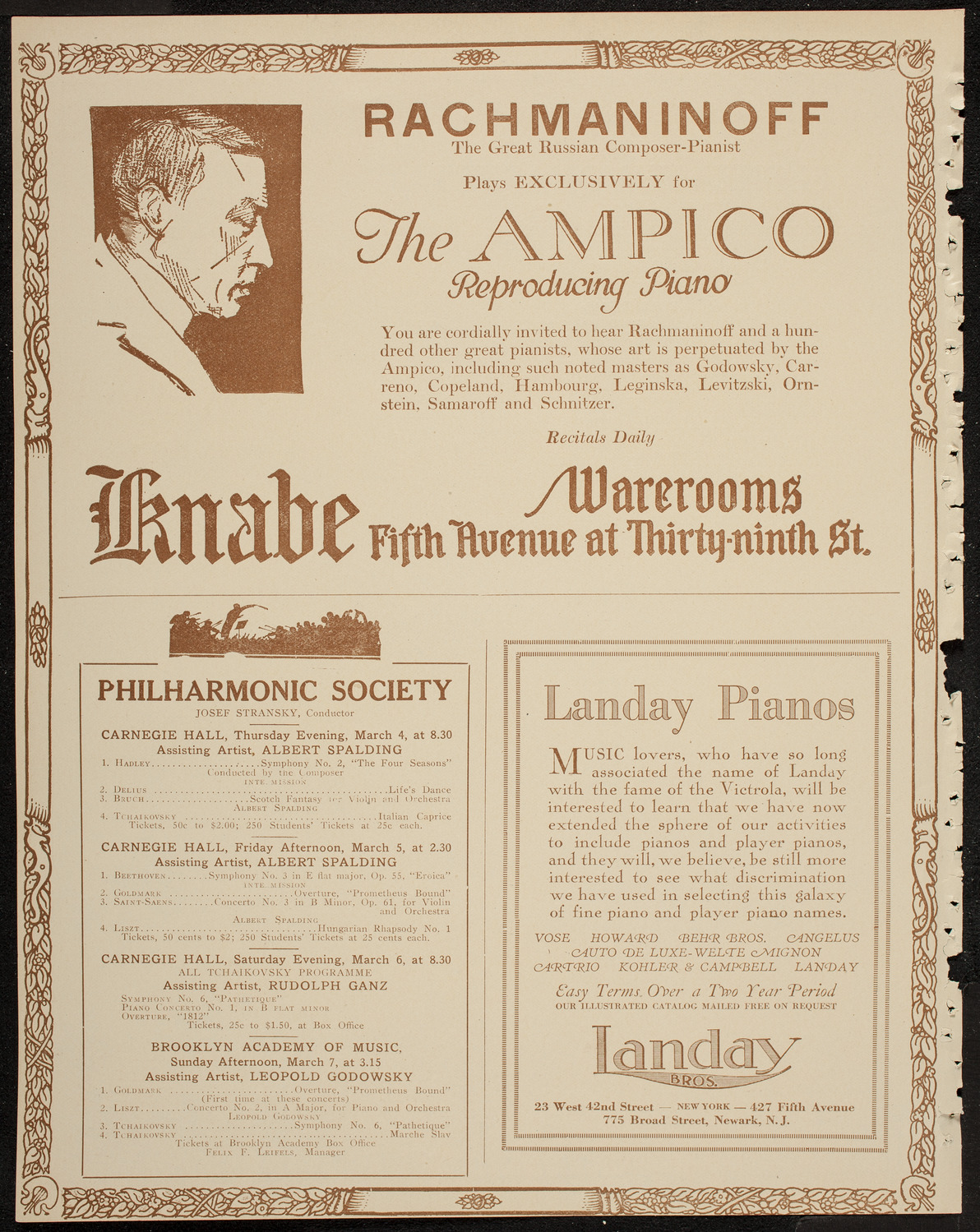 Maximilian Rose, Violin, February 29, 1920, program page 12