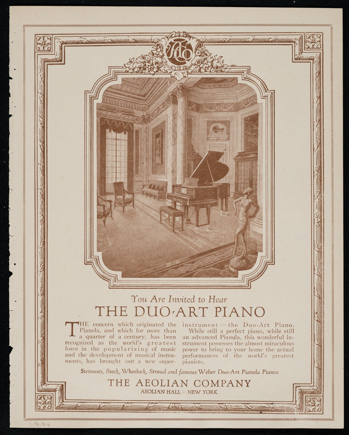 Philadelphia Orchestra, November 9, 1920, program page 11