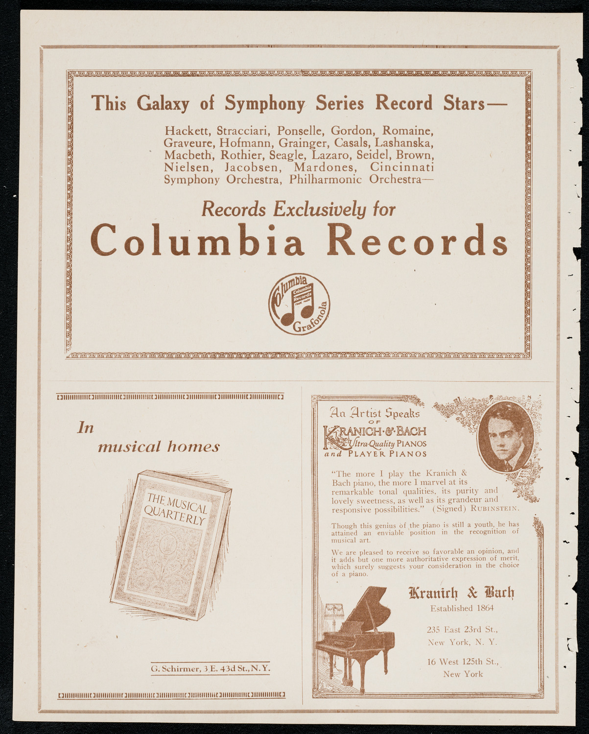 Flora Mora, Piano, November 25, 1920, program page 6